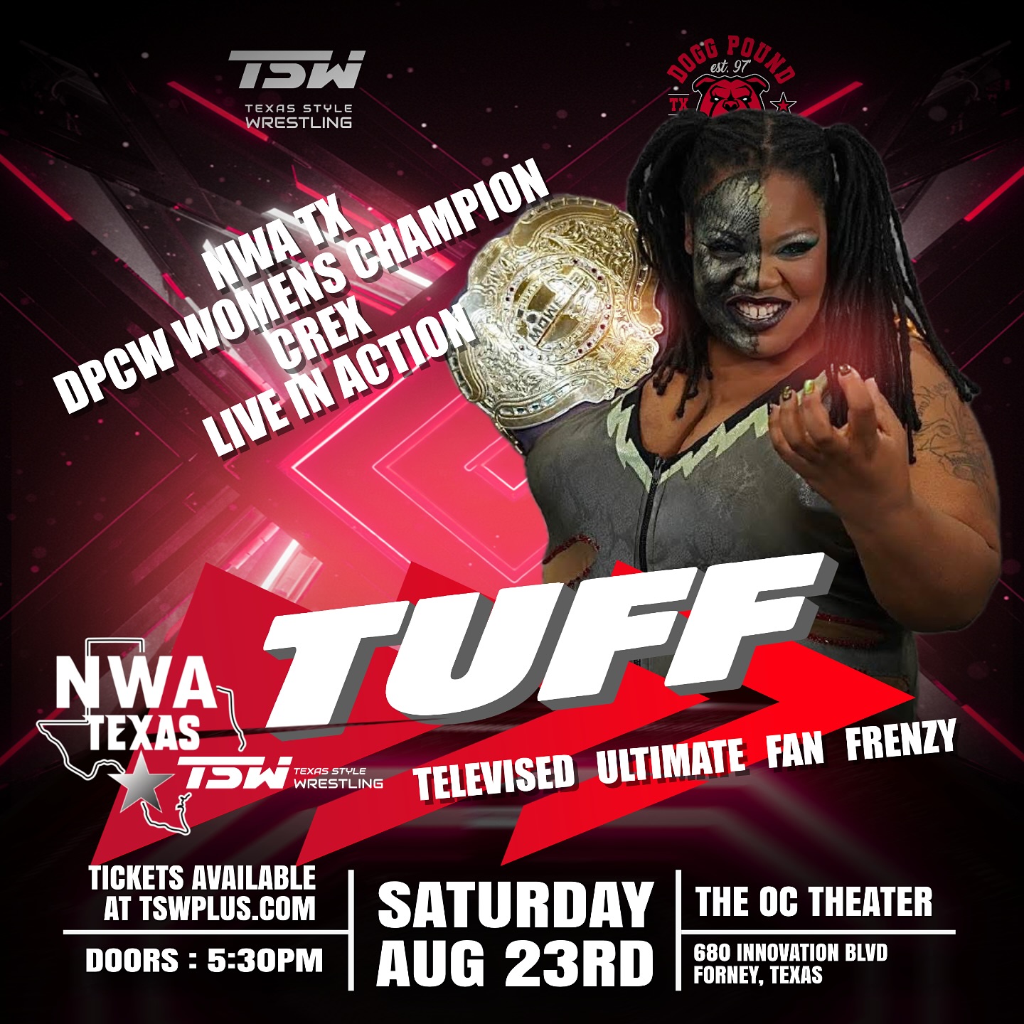 TSW - See the monster @ms_c_rex today at 6:00pm at the OC for Tuff TV ...