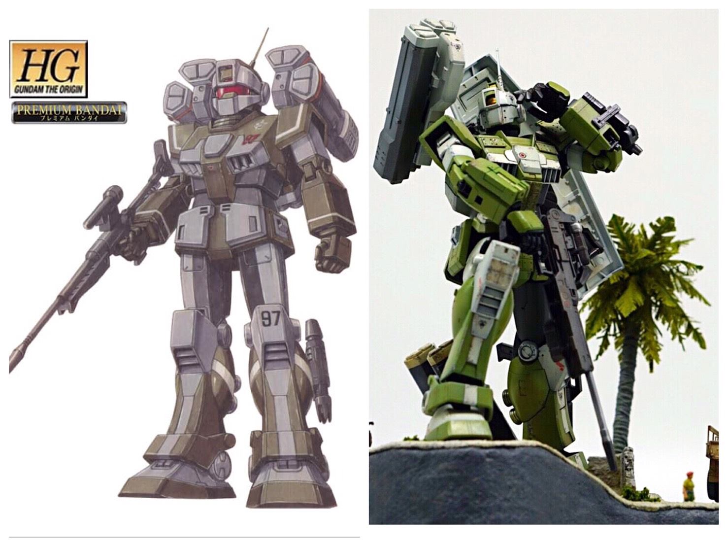 Hsin Model 信 模型 - HG 1/144 下田小隊仕樣狙擊特裝吉姆 之前針對下田小隊製作的MG作品，...