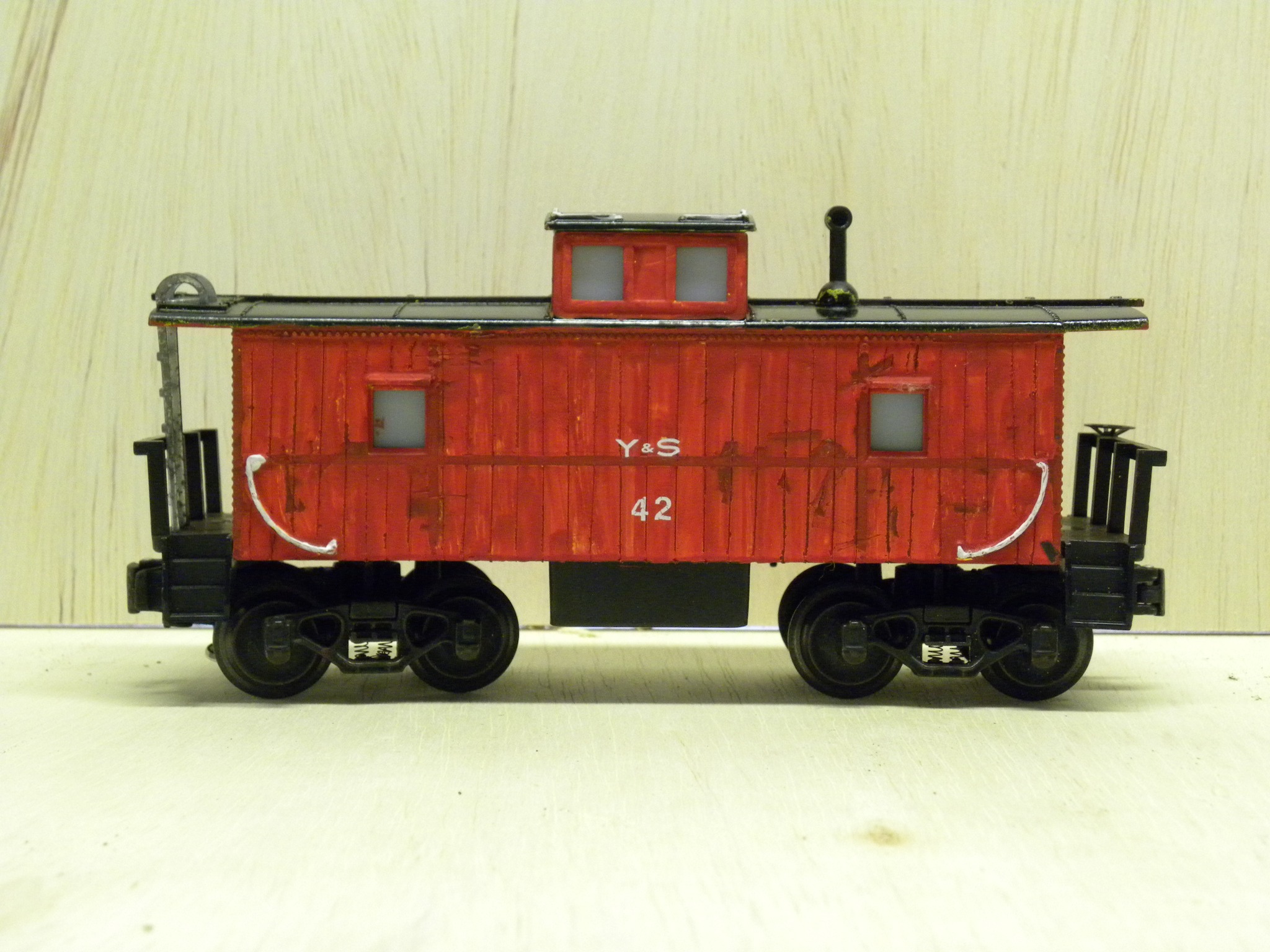 O scale narrow gauge logging cabooses from styrene sheets