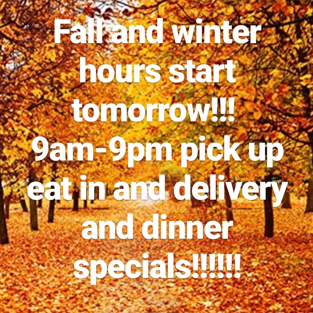 Karen's - Fall and winter hours start tomorrow 9am-9pm!!!! Pick up,eat ...