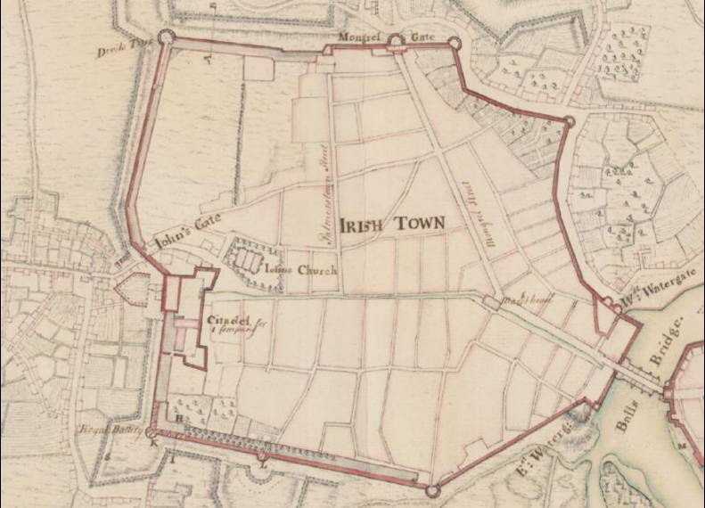 Glin Historical Society | Extract from map of Limerick, 1752, by ...