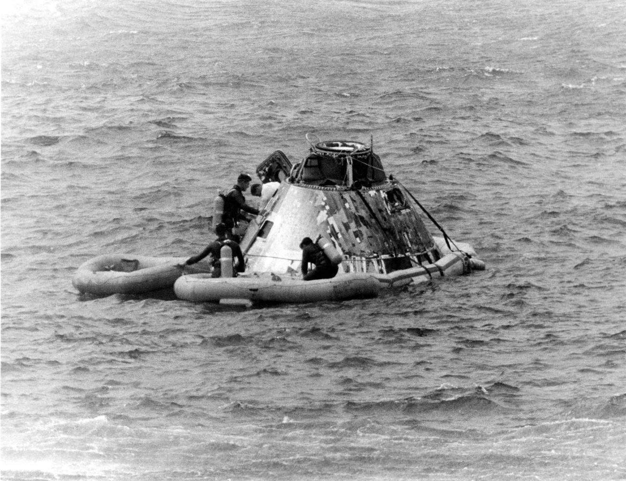 Interstellar - Pararescueman helps Apollo 9 Command Module Pilot David ...