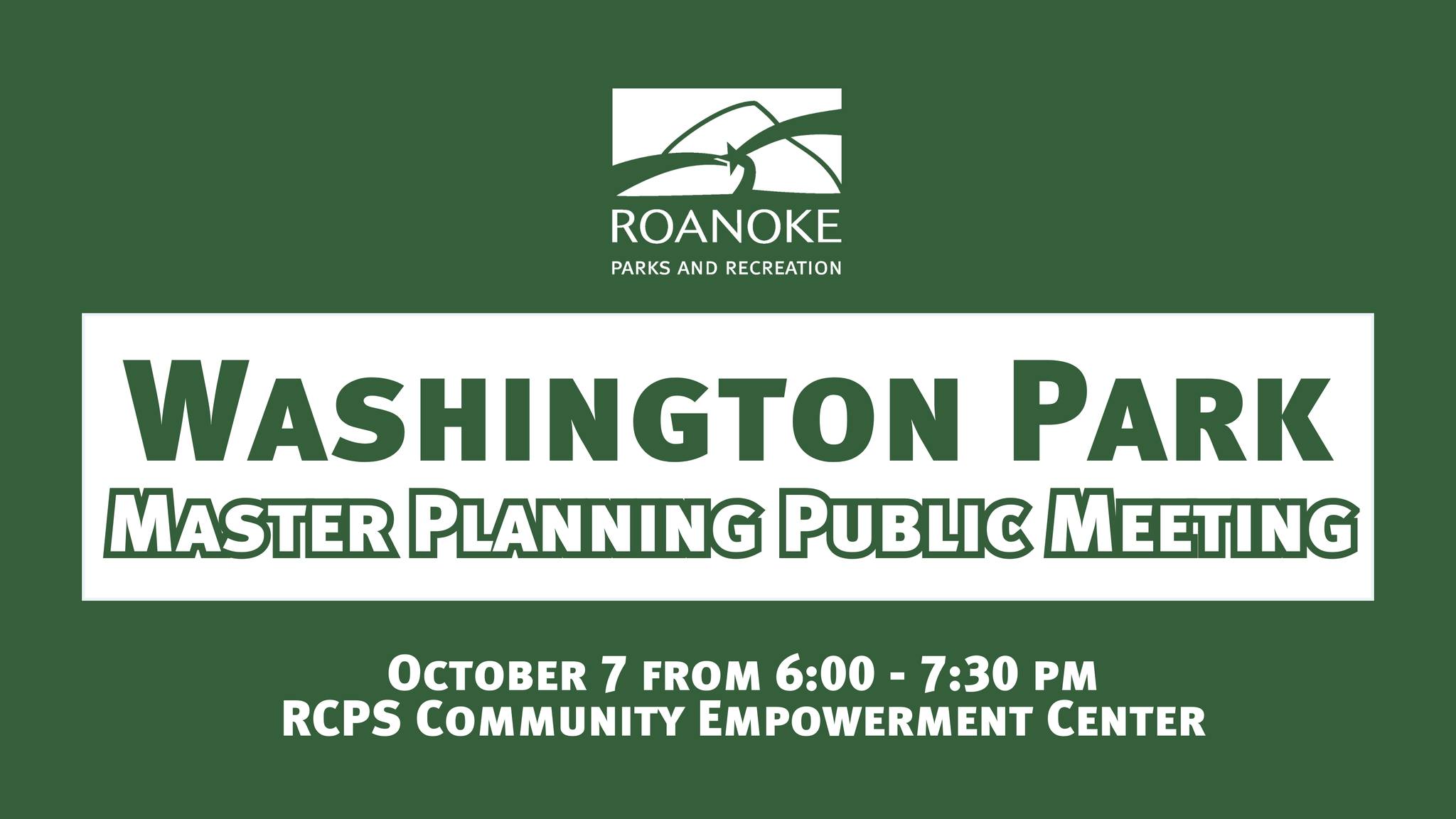 Washington Park Master Plan Public Meeting