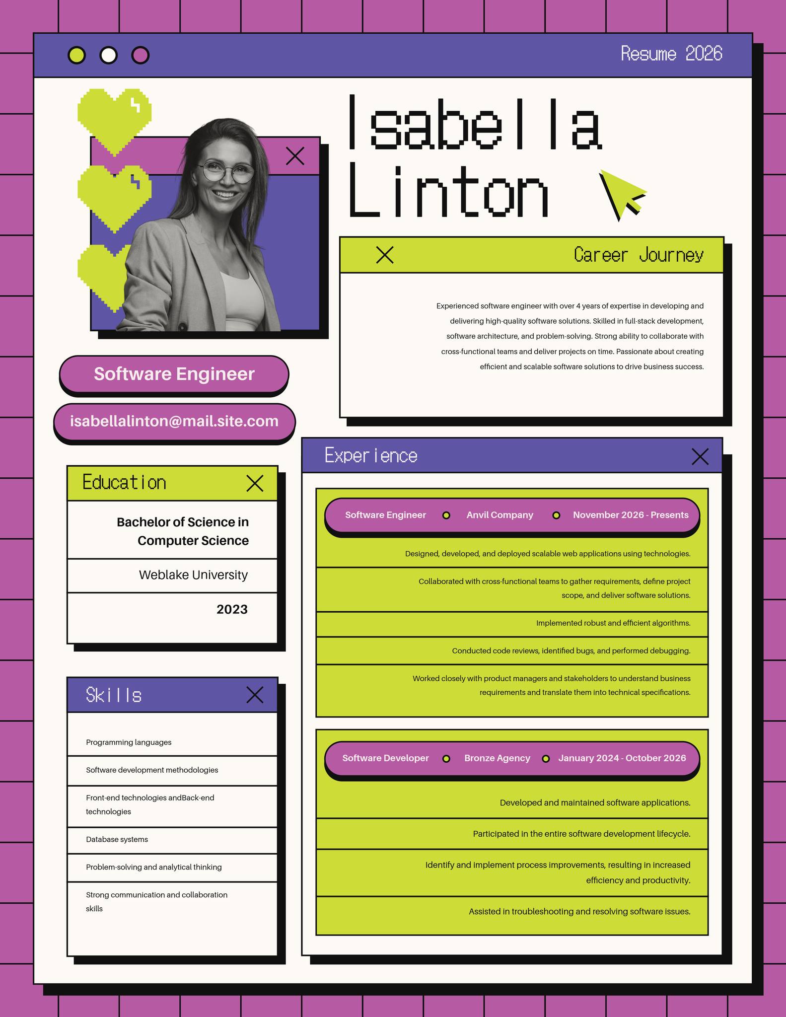 Adobe Express - Editable Resume Templates for Software...