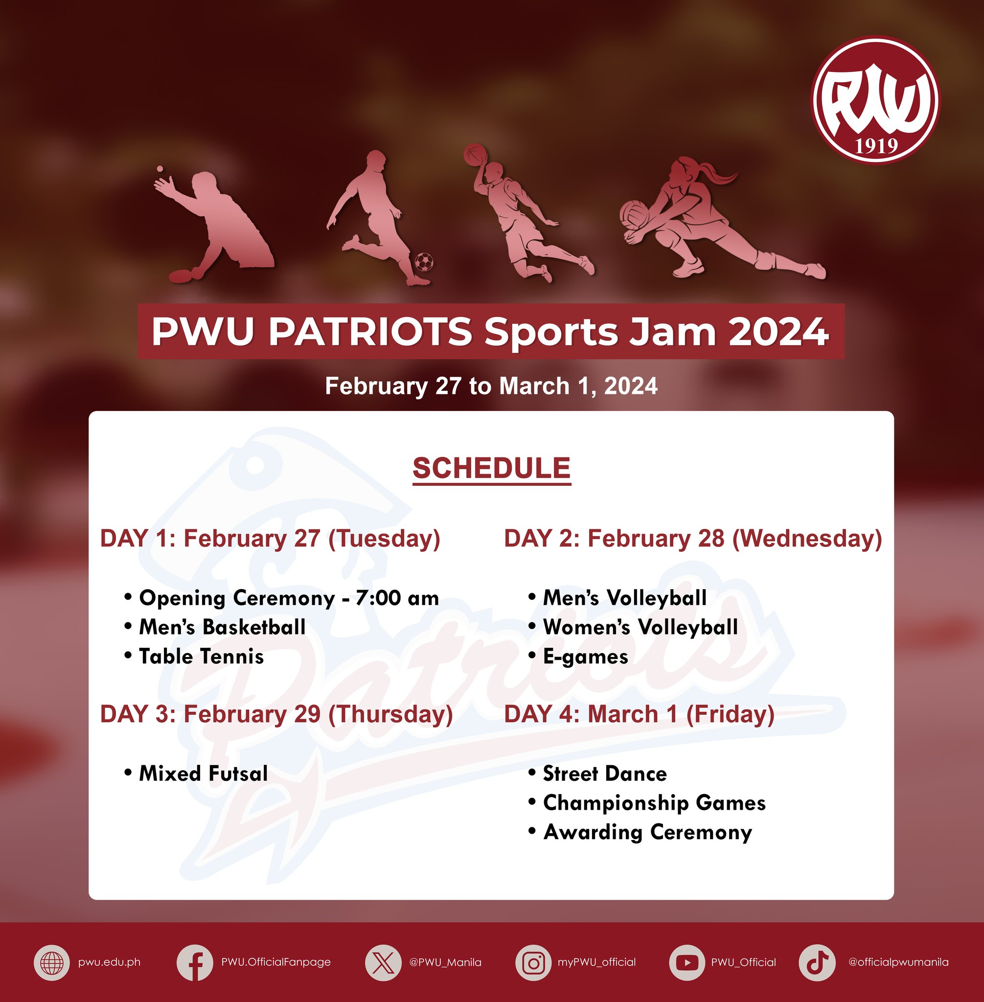 The PWU Sports... - Philippine Women's University - PWU