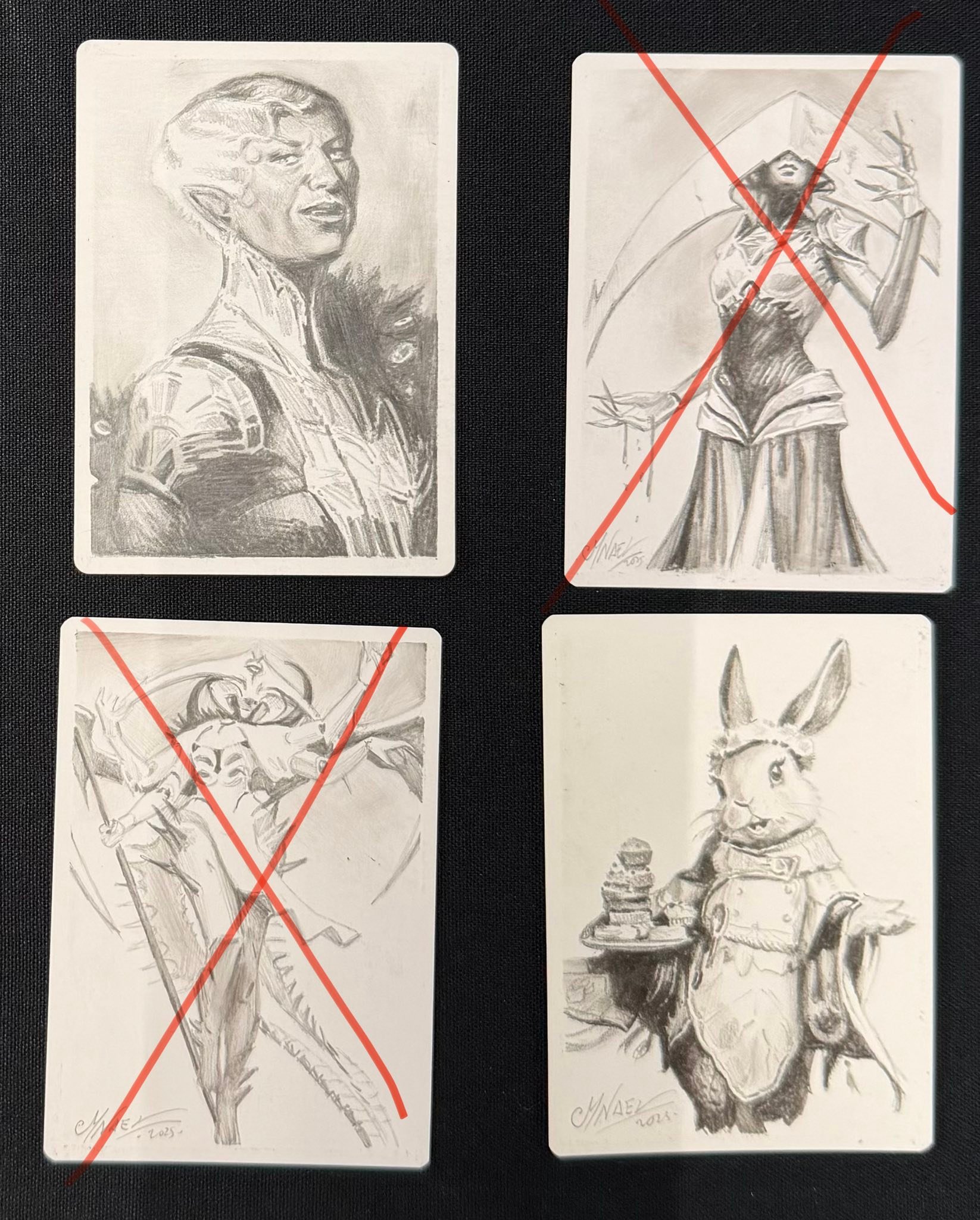 Marta Nael selling Magic the Gathering artist proofs in Antwerp