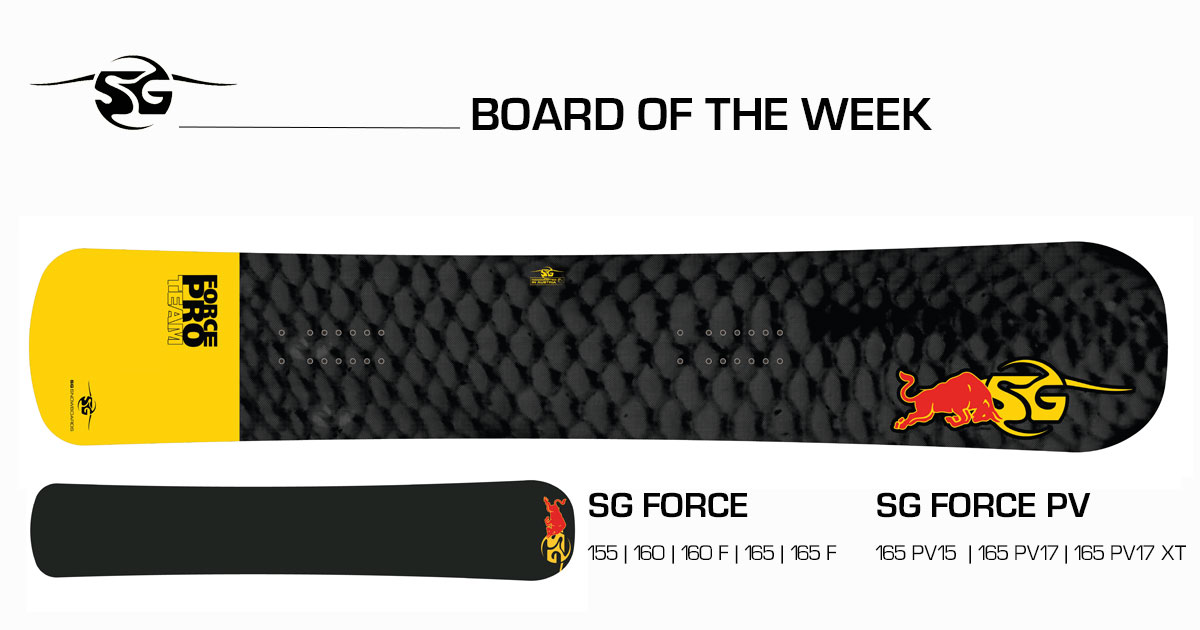 SG FORCE – Speed is in. ? A board for softboot or hardboot riders 