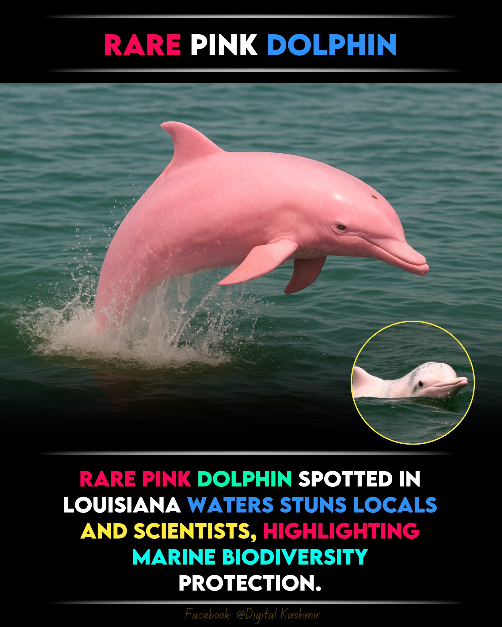 Digital - A rare pink dolphin has been spotted in Louisiana waters ...