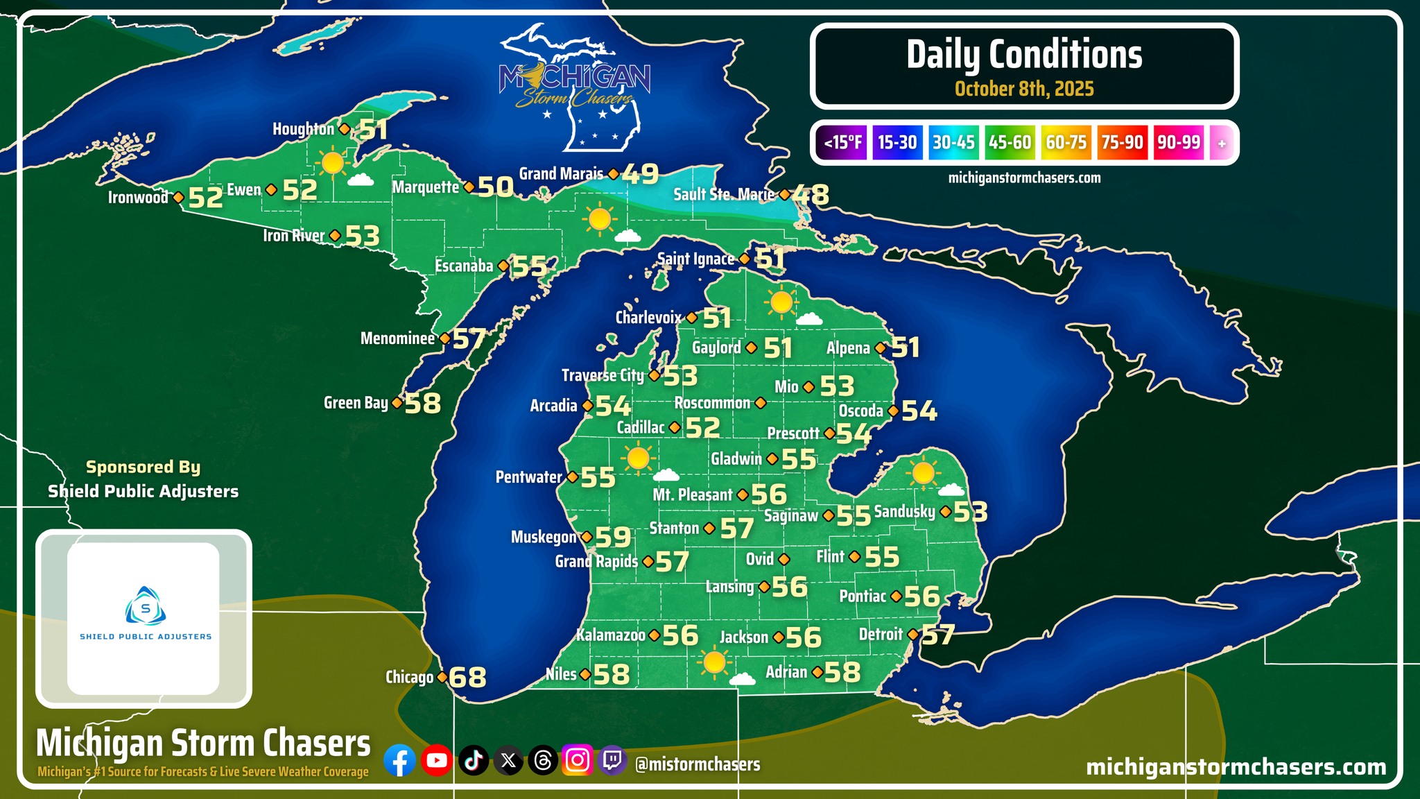 Michigan - Good chilly Wednesday morning Michigan! It's October 8th ...