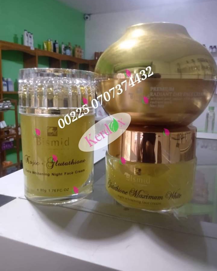 Duo Soins Visage BISMID Ultra Blanchissant - Crème Kojic + Savon Vitaminé - 100g & 80g