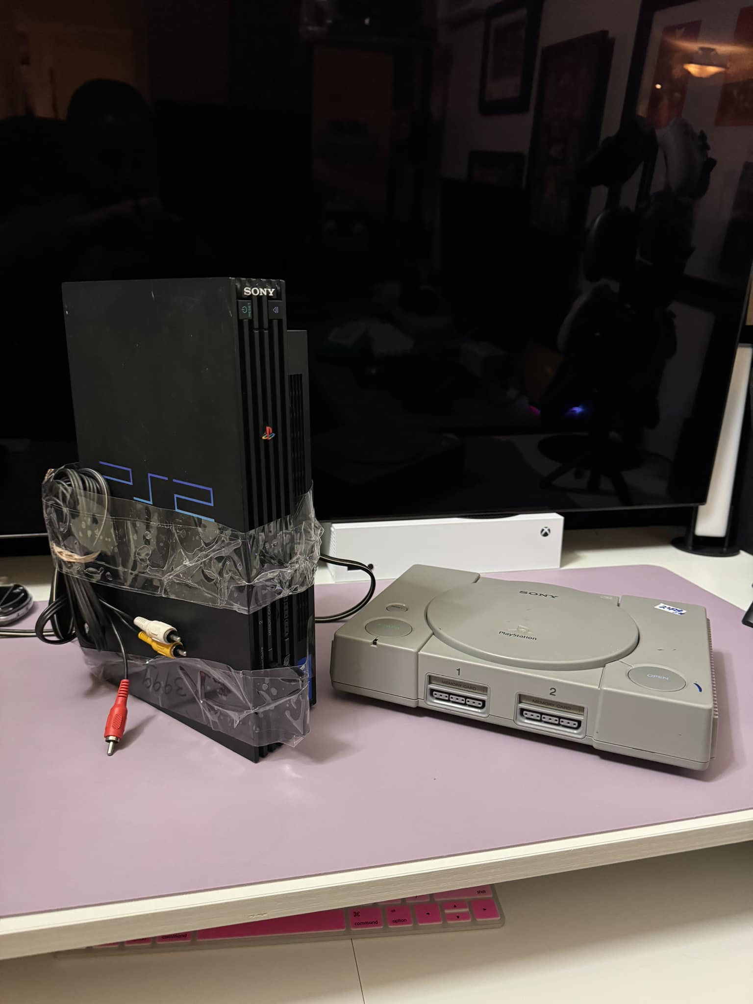 Completed Sony console collection with PS1 and PS2 finds