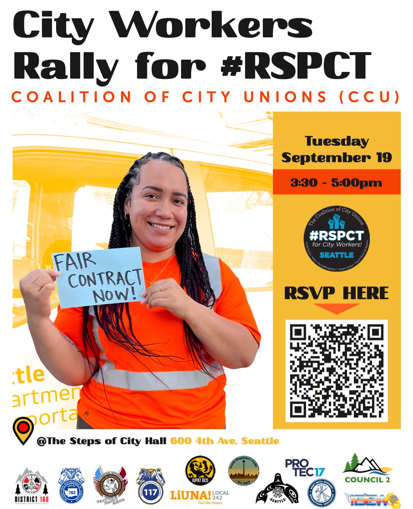 IBEW - ‼️SAVE THE DATE‼️ CCU HOSTS THE CITY WORKERS RALLY FOR #RSPCT ...
