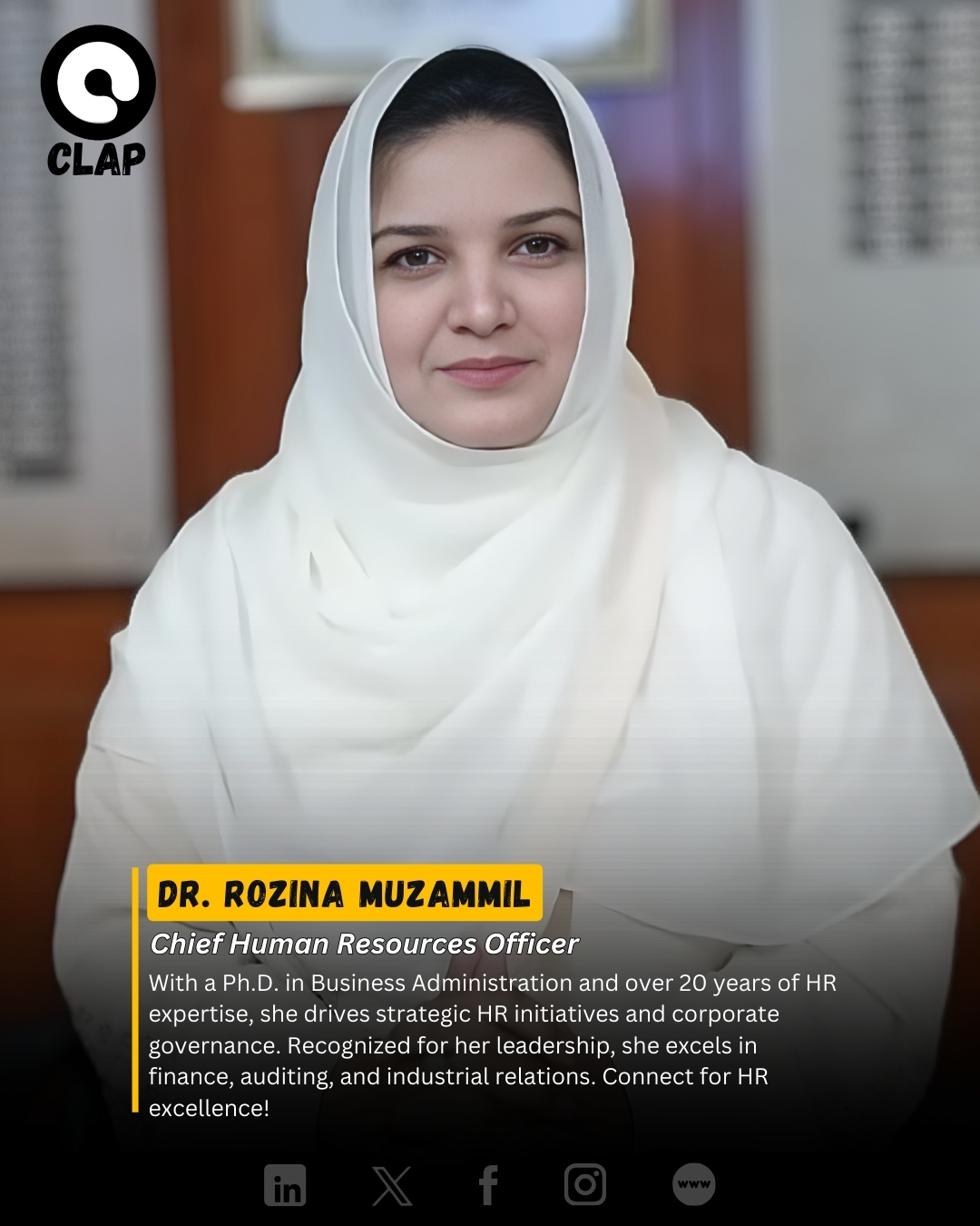 Clap Pakistan - Meet Rozina Muzammil: A distinguished... | Facebook
