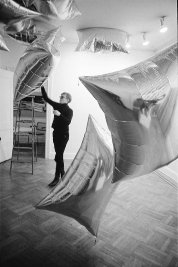 Andy Warhol's Silver Clouds installation at Leo Castelli Gallery