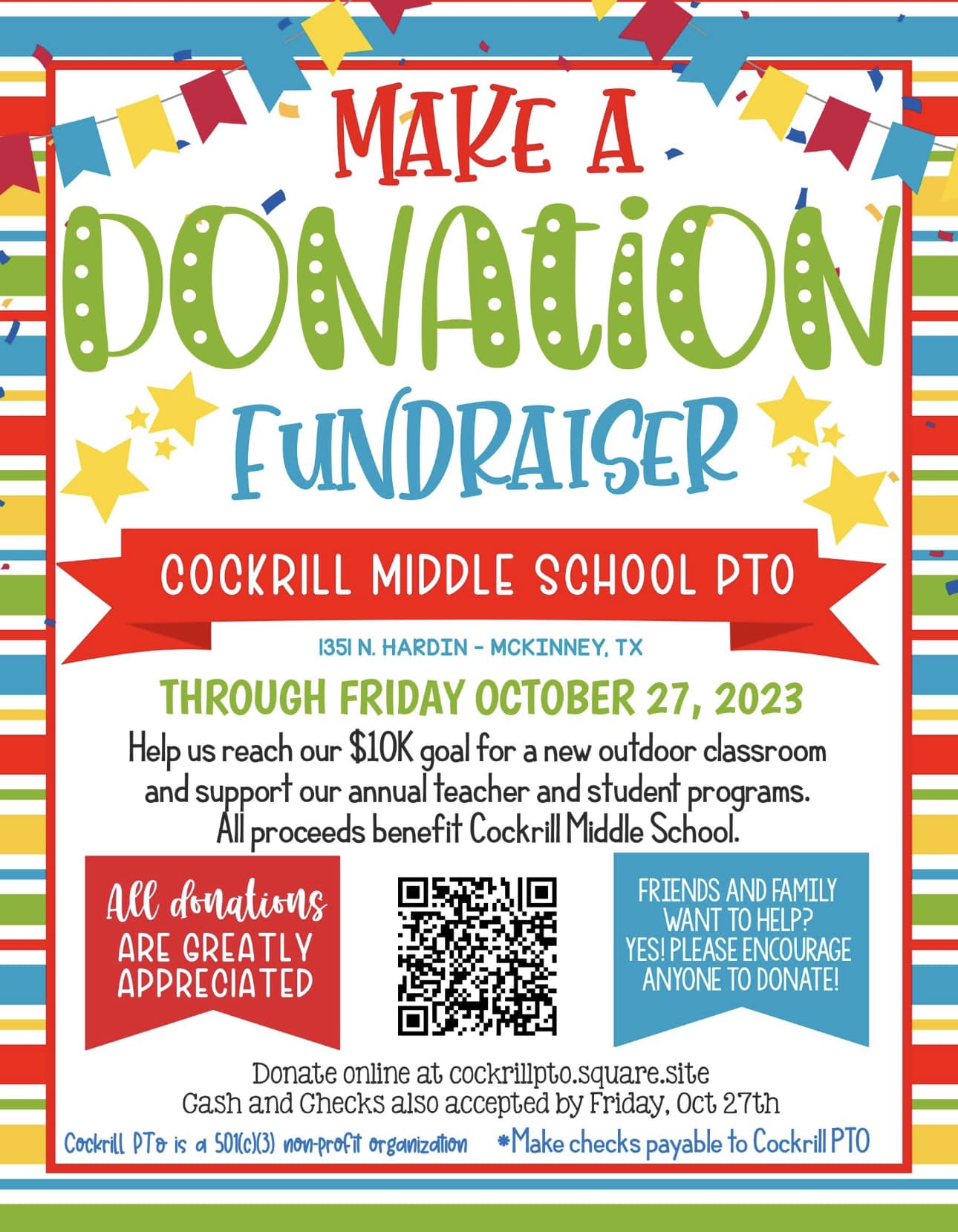 The PTO has supported our campus... - Cockrill Middle School