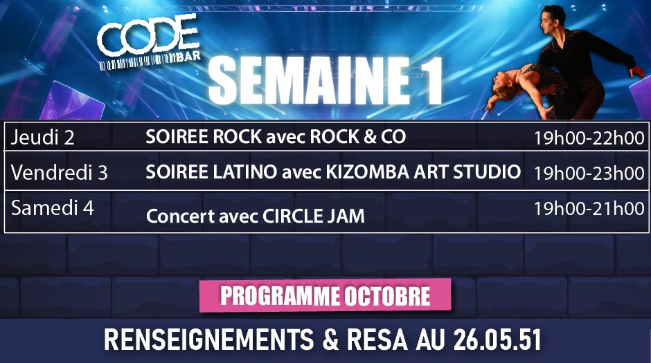 Codebar - [𝗣𝗥𝗢𝗚𝗥𝗔𝗠𝗠𝗘 𝐎𝐂𝐓𝐎𝐁𝐑𝐄 𝗦𝗘𝗠𝗔𝗜𝗡𝗘 𝟭 ] Jeudi 02/10, à... | Facebook