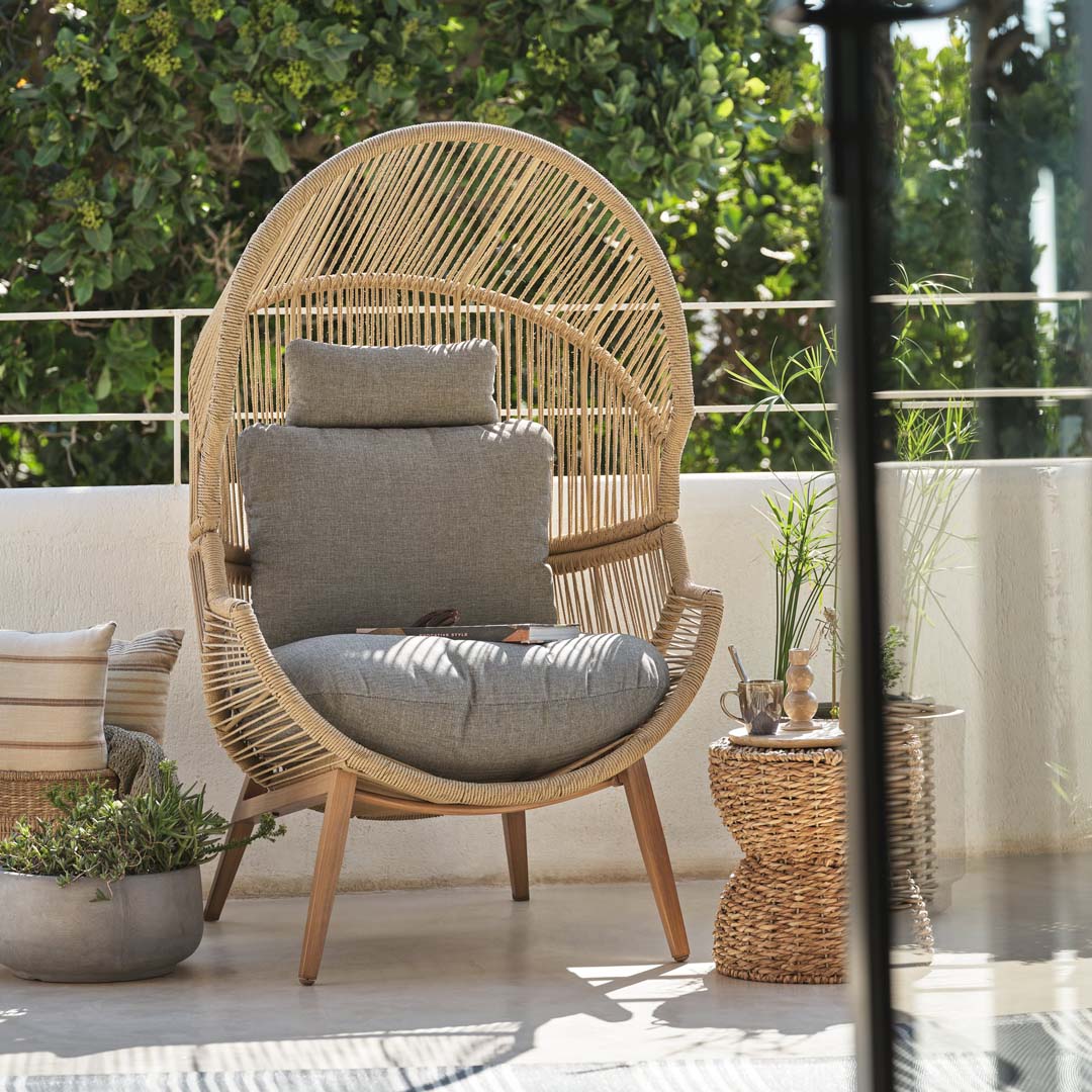 Unser neuer Loungesessel HALVREBENE kann jeden Aussenbereich aufwerten 🌾 #outdoor #deko #neuheiten #new #newin #interior #home #homedecor #decor #deko #jysk #jyskch