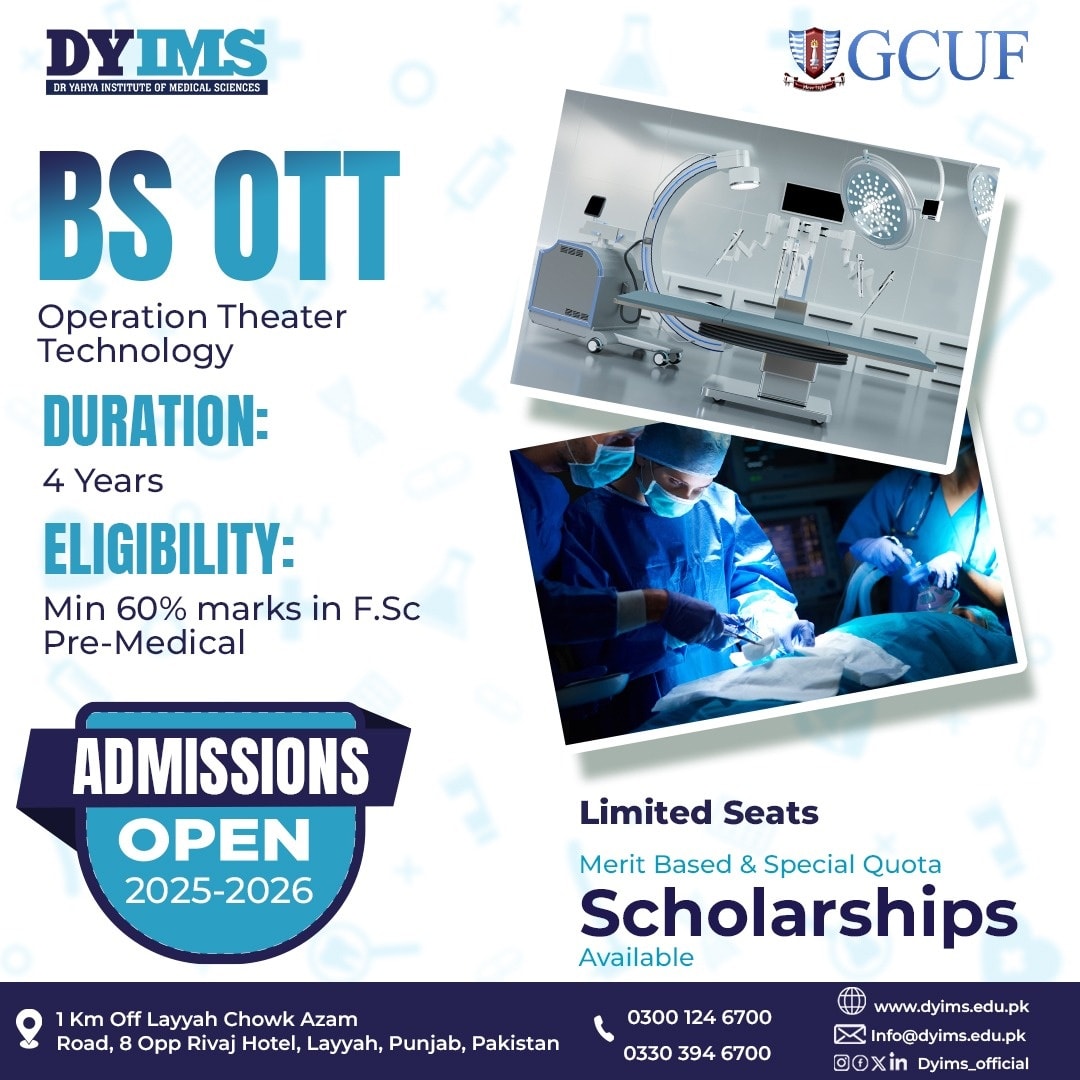 📌 BS... - DYIMS - Dr Yahya Institute of Medical Sciences | Facebook
