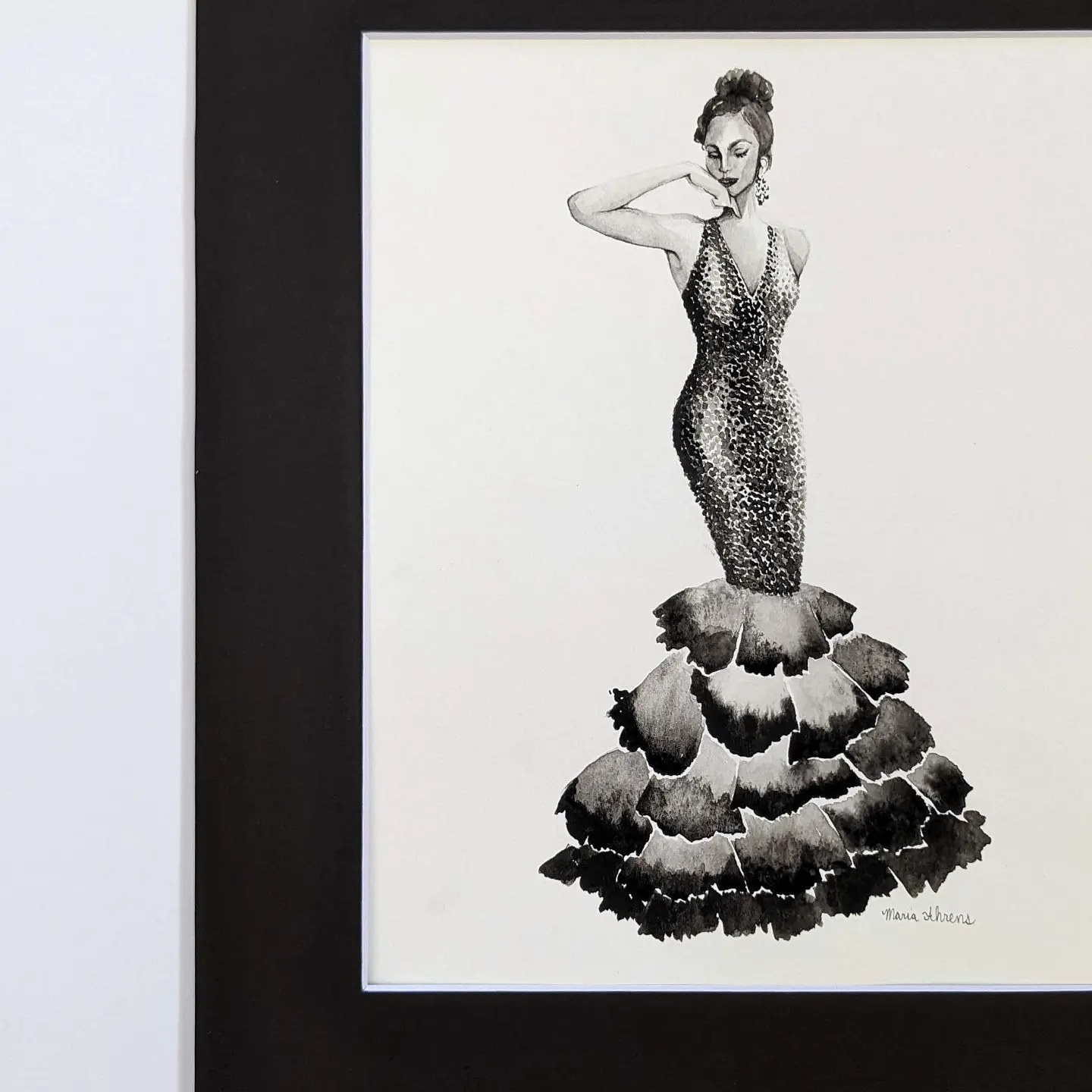 mermaid dress drawing Sketch of the week: hand-draped mermaid evening gown with beaded accents. 