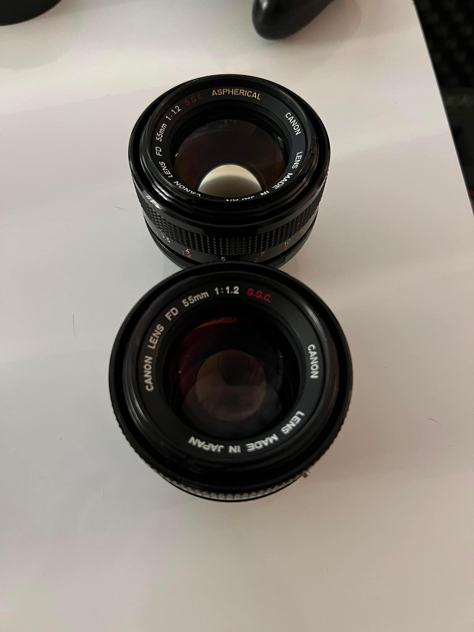 Objectif Photo Canon FD SSC 55mm F/1.2 ASPHERIQUE - Occasion En Très Bon état Avec Filtre UV Neuf