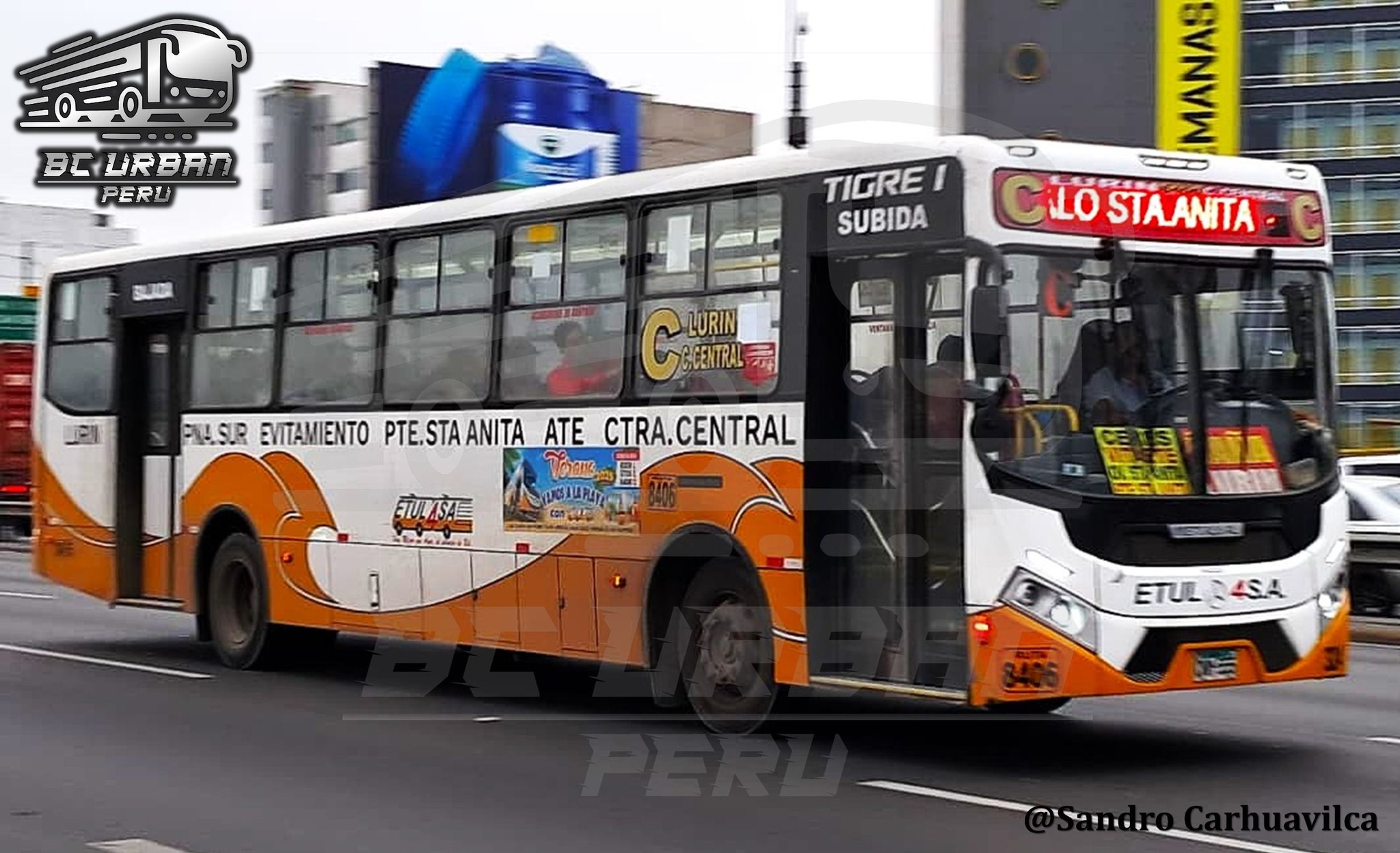 BC - (PERÚ, LIMA, Santiago de Surco) Uno de los buses Metalval en su ...