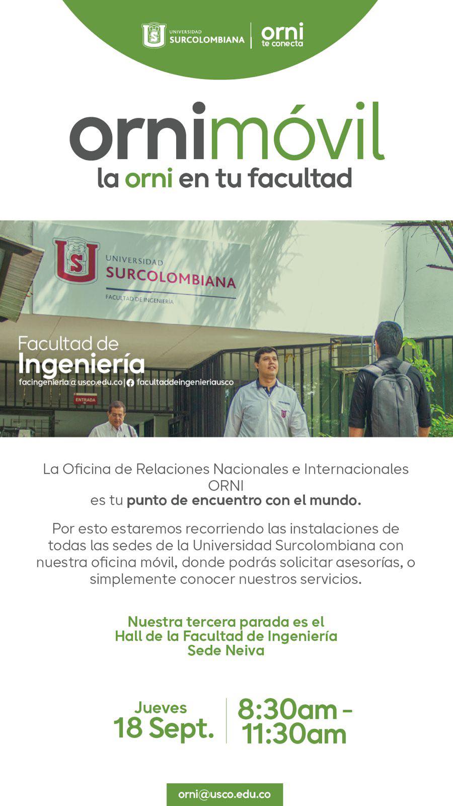 Universidad - 🚀 ORNI se mueve hasta ti… ¡y esta vez llega a la Facultad ...