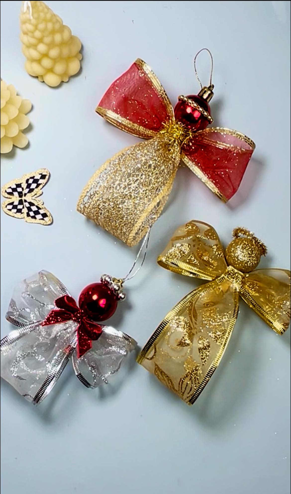 Fashion - Super cute & elegant Ribbon Angels 😍🎀 So easy to make — just ...