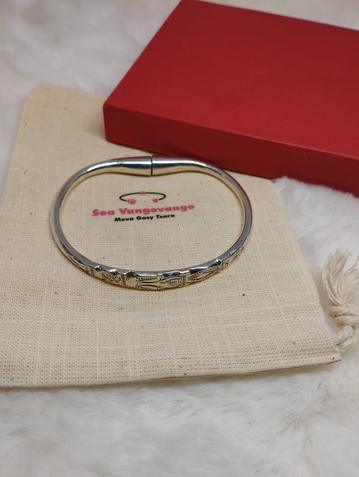 Bracelet Jonc Homme Argent Massif 950‰ - Vangovango Gasy Ref5
