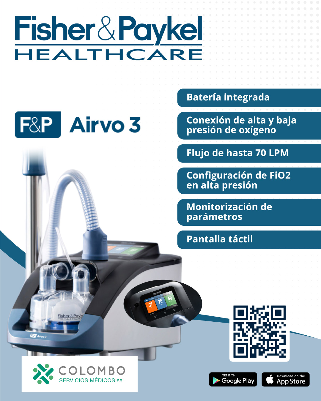 Colombo - Sistema Optiflow™ de terapia de alto flujo 🔹Trate a más ...
