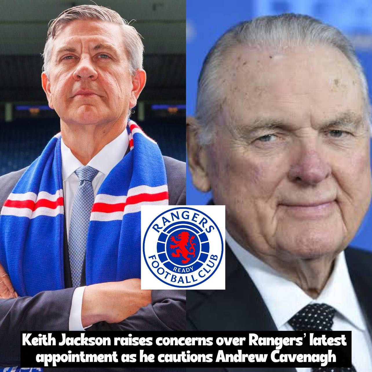 Rangers - Sports commentator Keith Jackson cautions Andrew Cavenagh ...