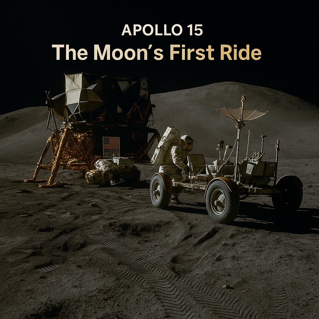 On July 31, 1971, Apollo 15 astronauts drove on the moon for the