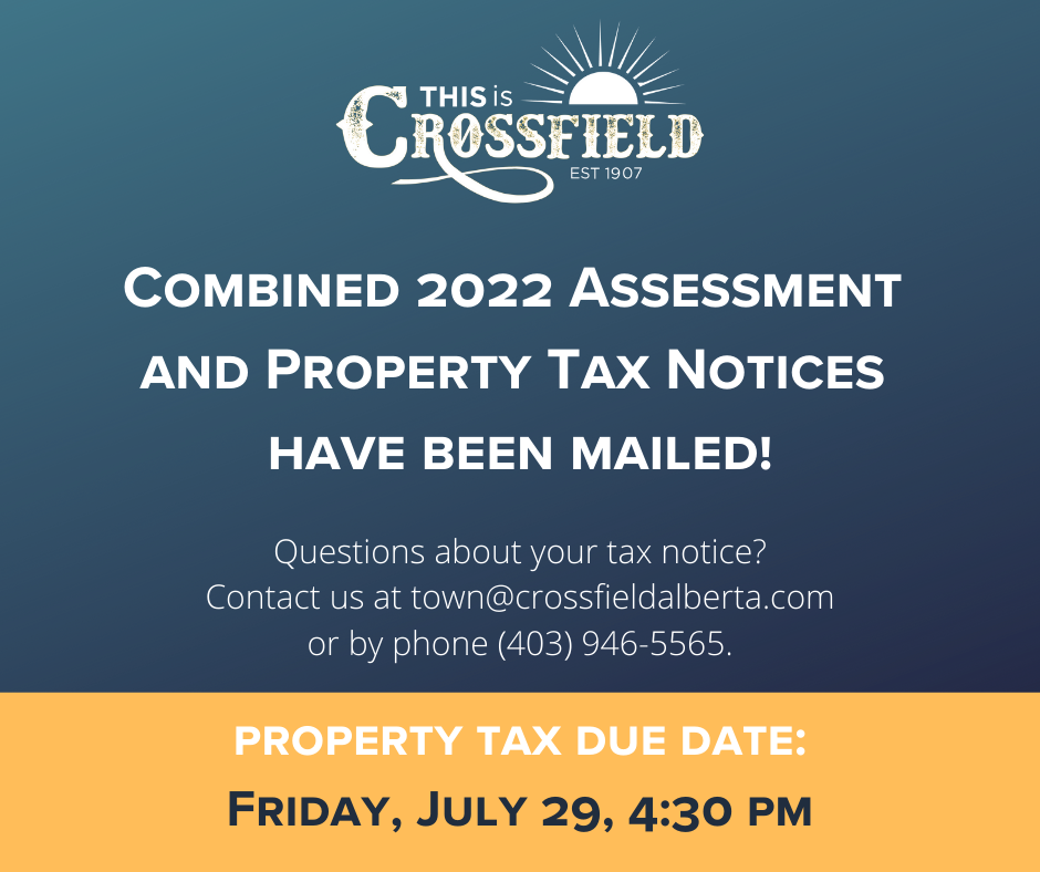Your 2022 Tax Notice and Assessment... - Town of Crossfield | Facebook