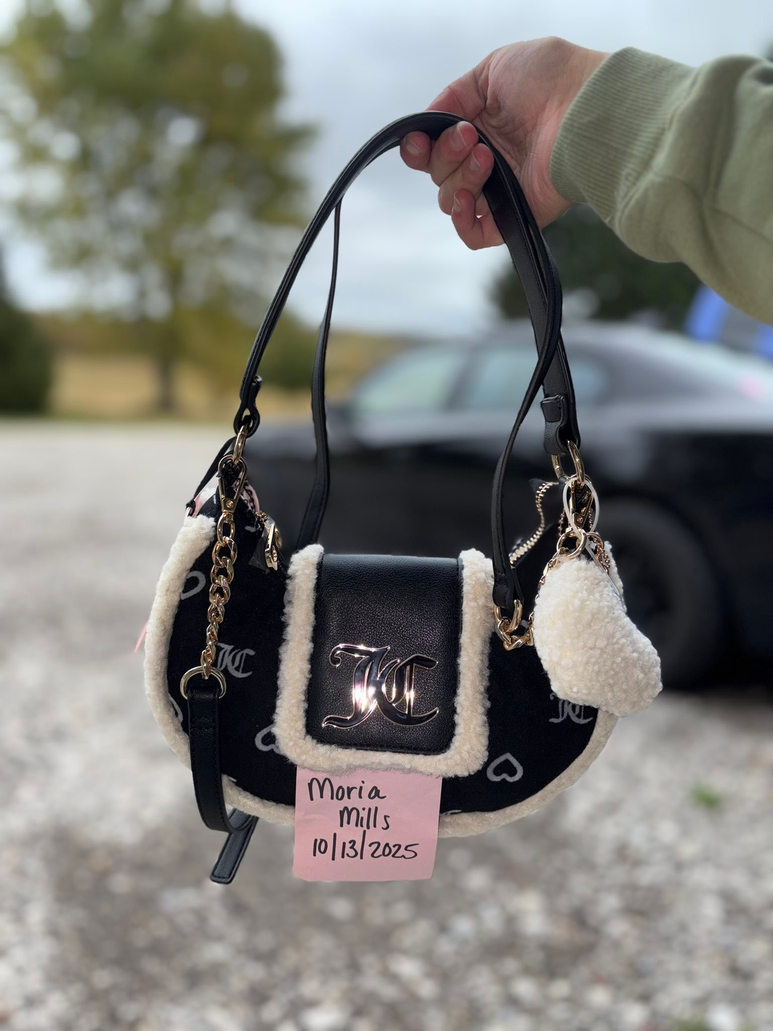 JUICY COUTURE グレーハンドバッグ ジューシークチュール クロスボディ 
