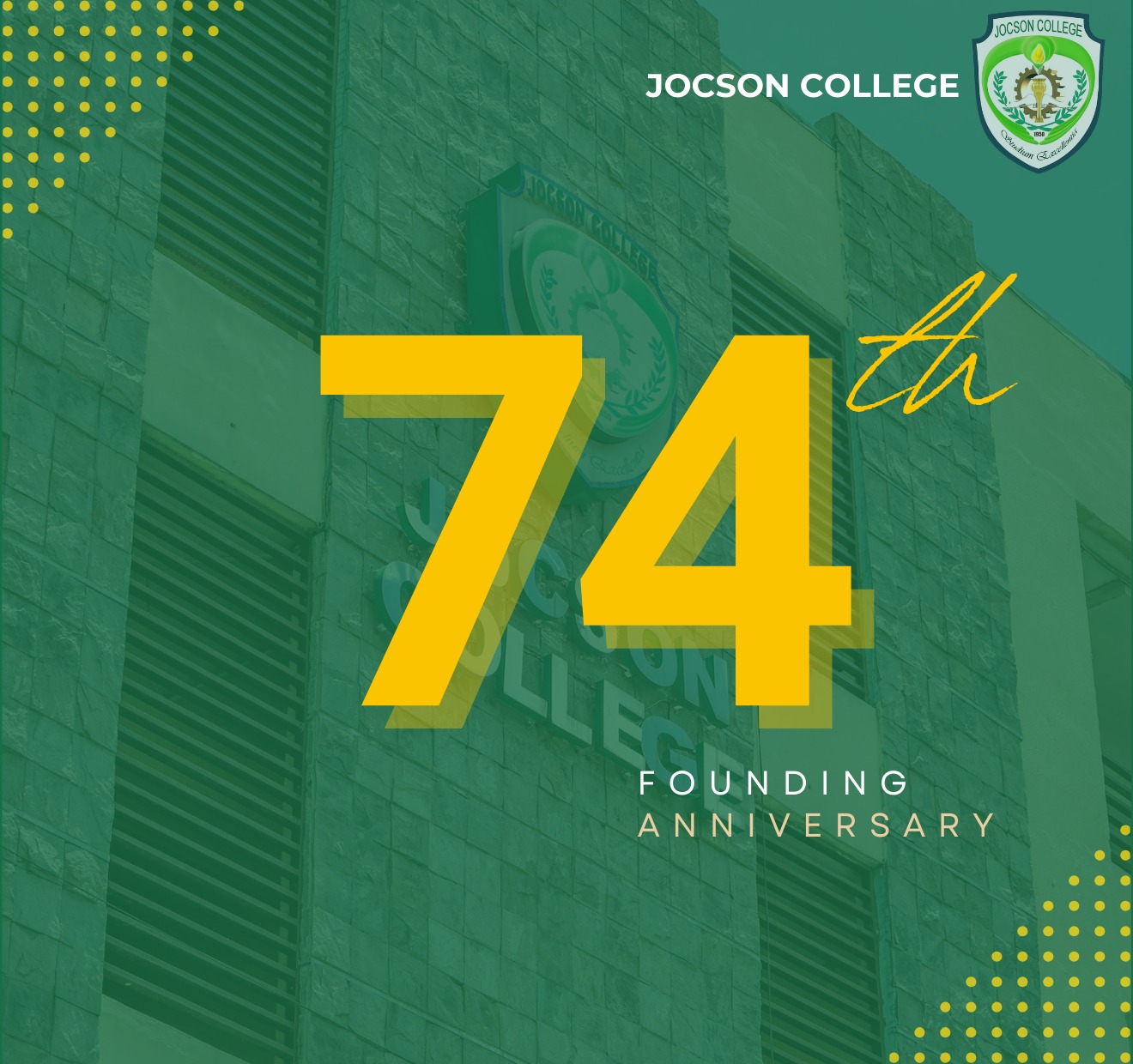 Jocson - 🎉 Celebrating 74 Glorious Years of Jocson College! 🎉 From its ...