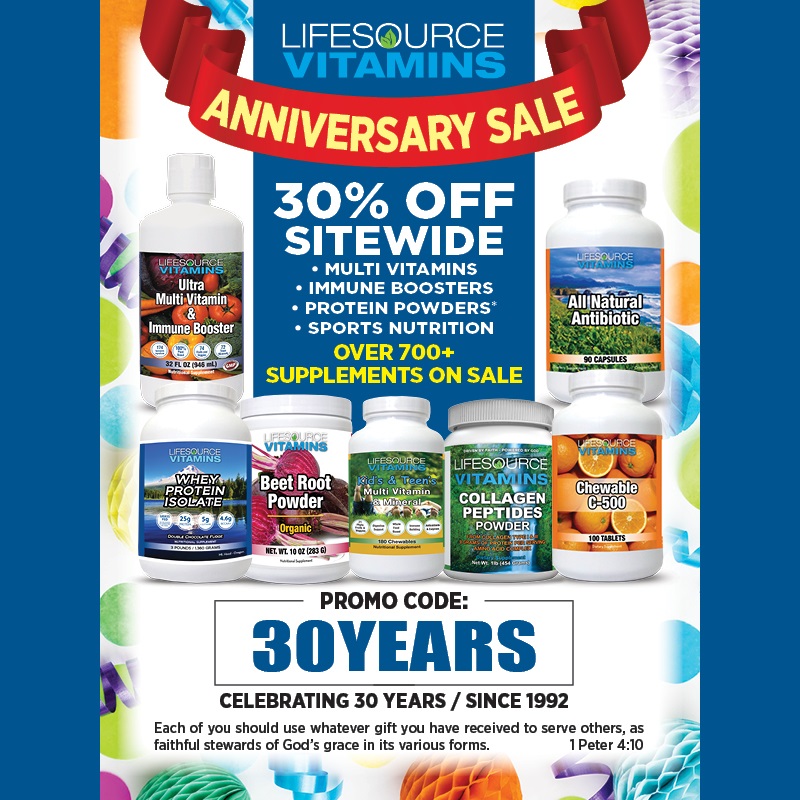 30% off Sitewide! 30th Anniversary... - LifeSource Vitamins