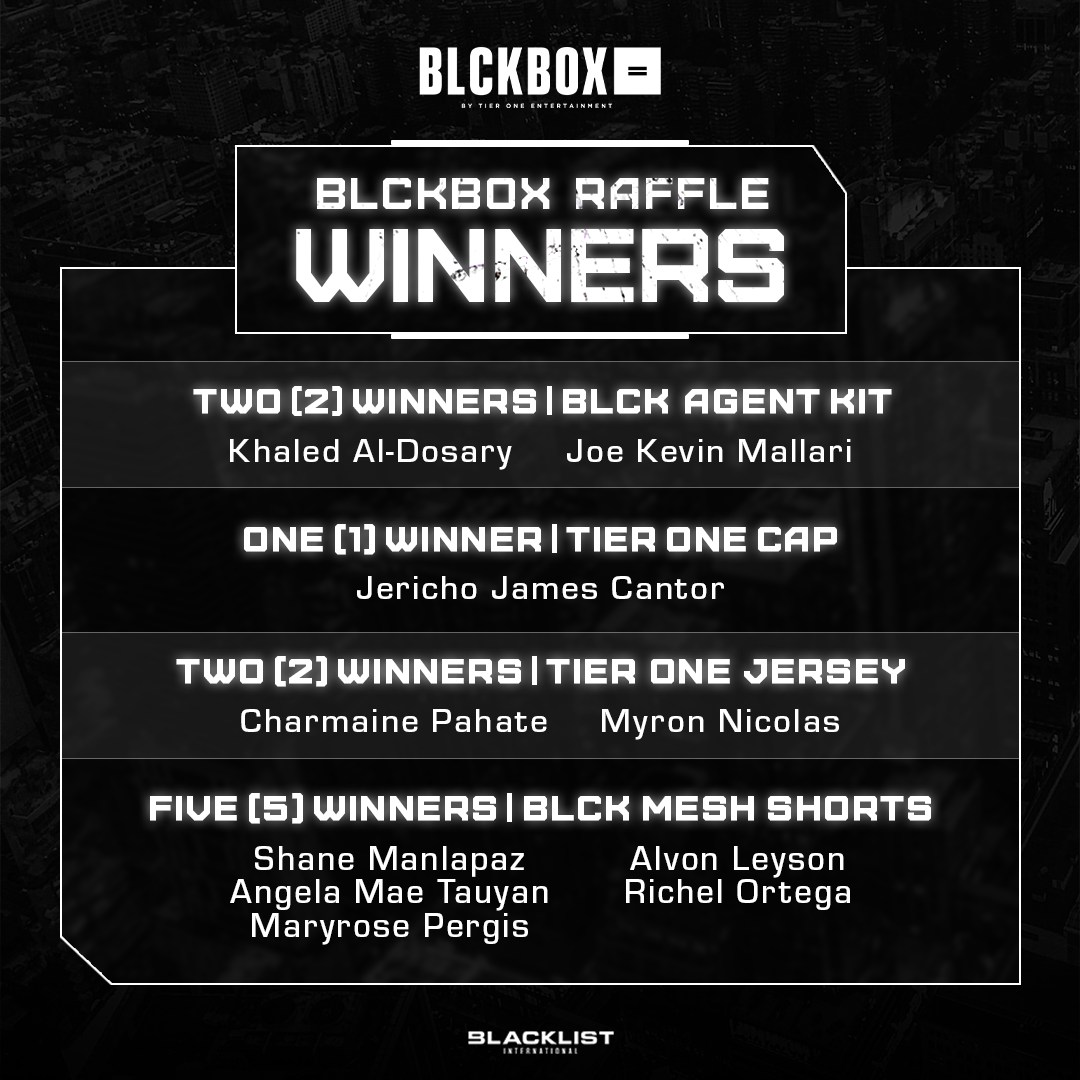 Congratulations to our raffle... - Blacklist International