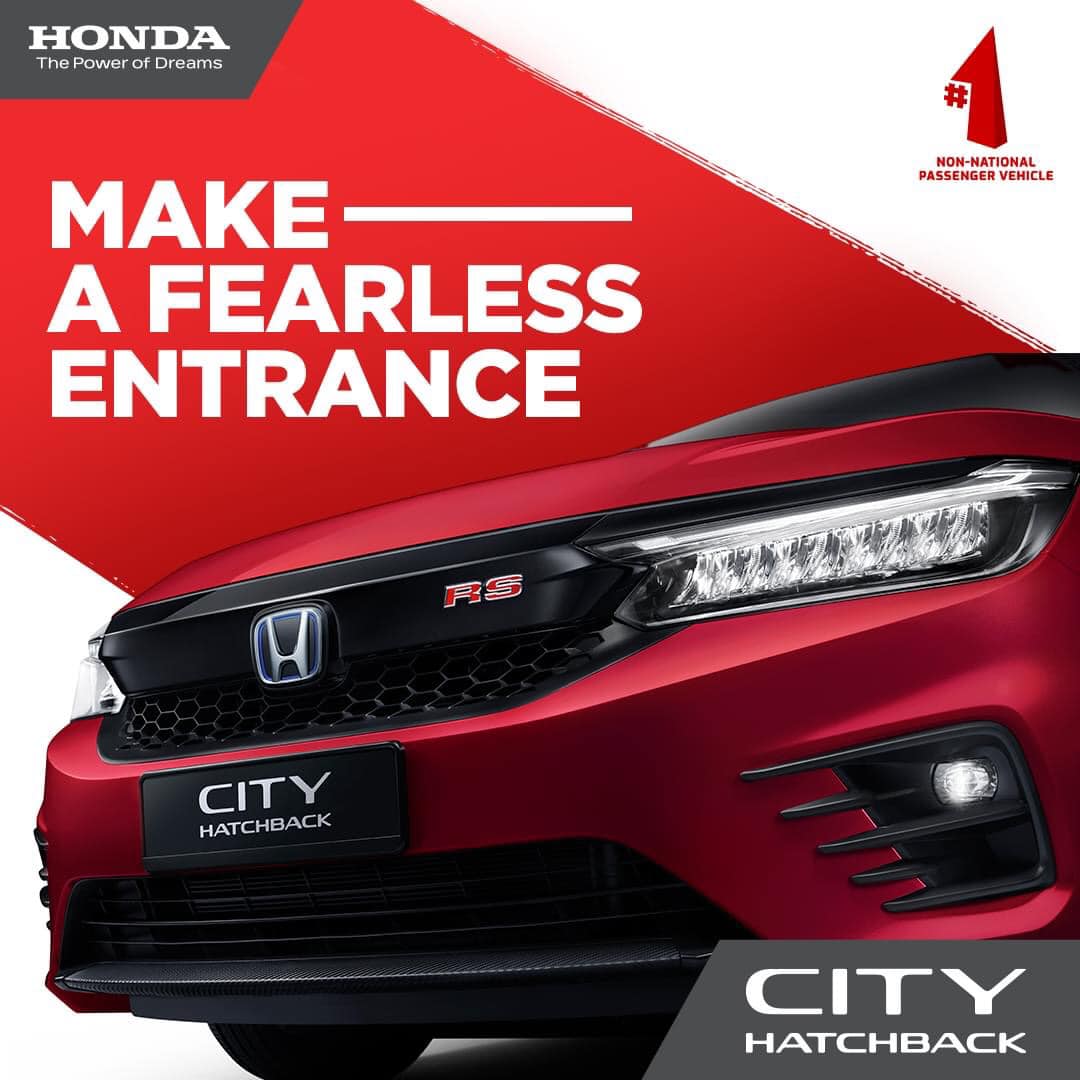 Fearless and limitless. That's the Honda City Hatchback, featuring