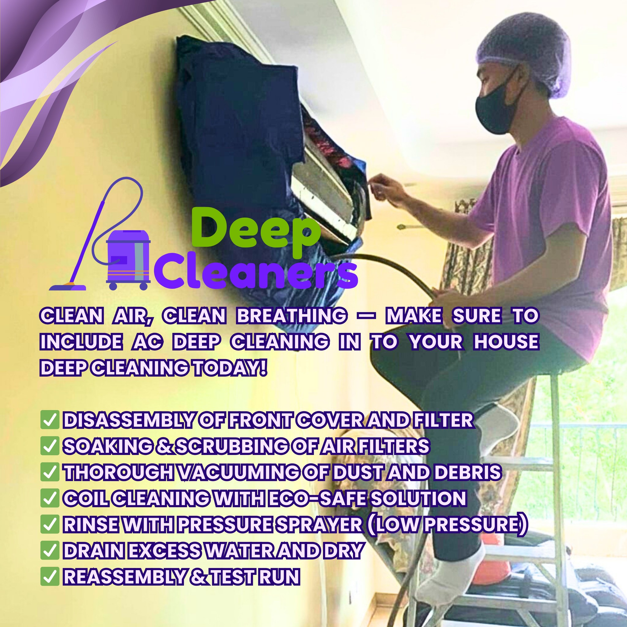 DeepCleaners - ️ Malamig pero amoy alikabok? If your aircon smells ...