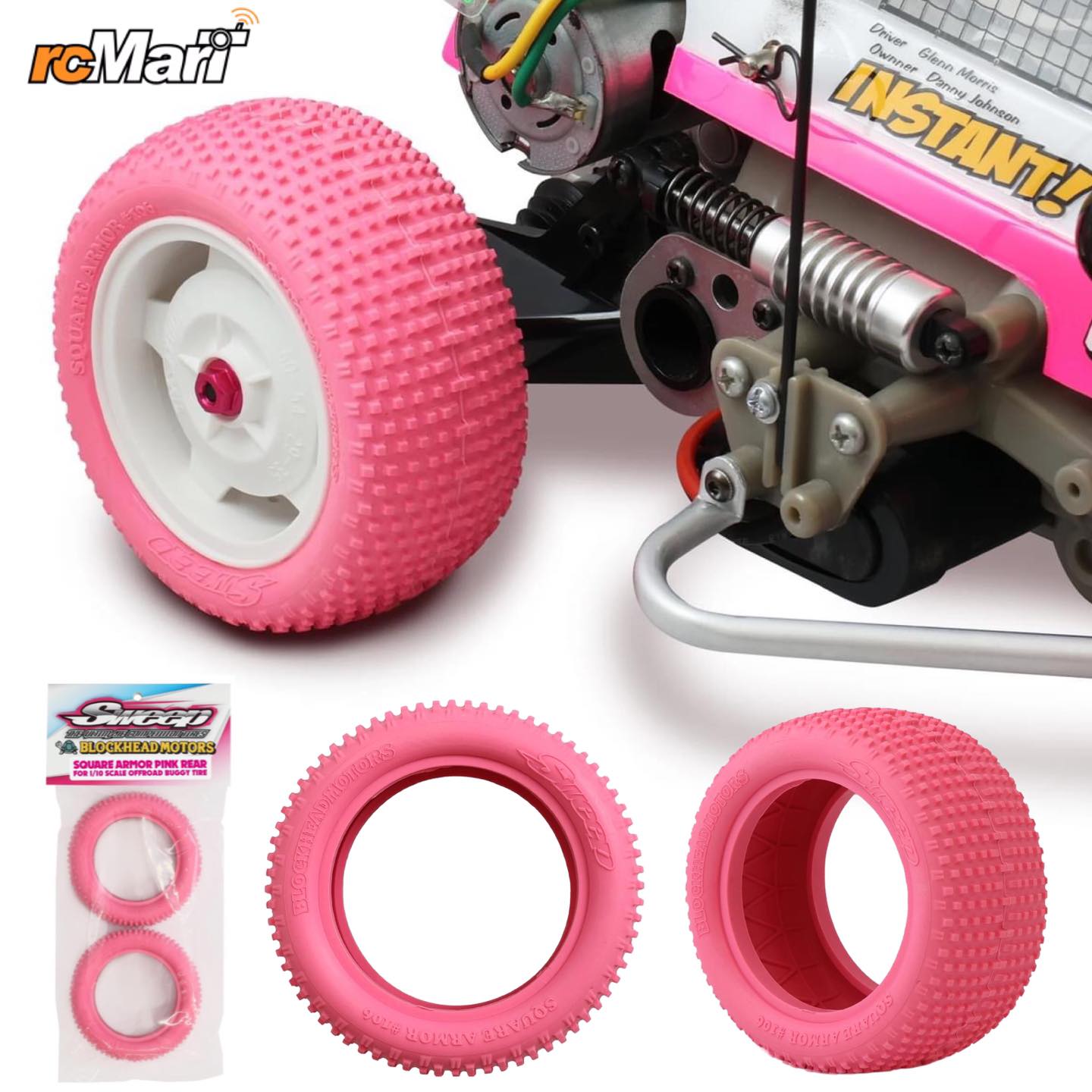 Blockhead Motors ✕ Sweep Pink Front & Rear Tire SWEET BOX Set NEW