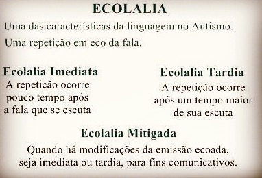 Os três tipos de ecolalia.... - Fonoaudióloga Dra. Marcelly