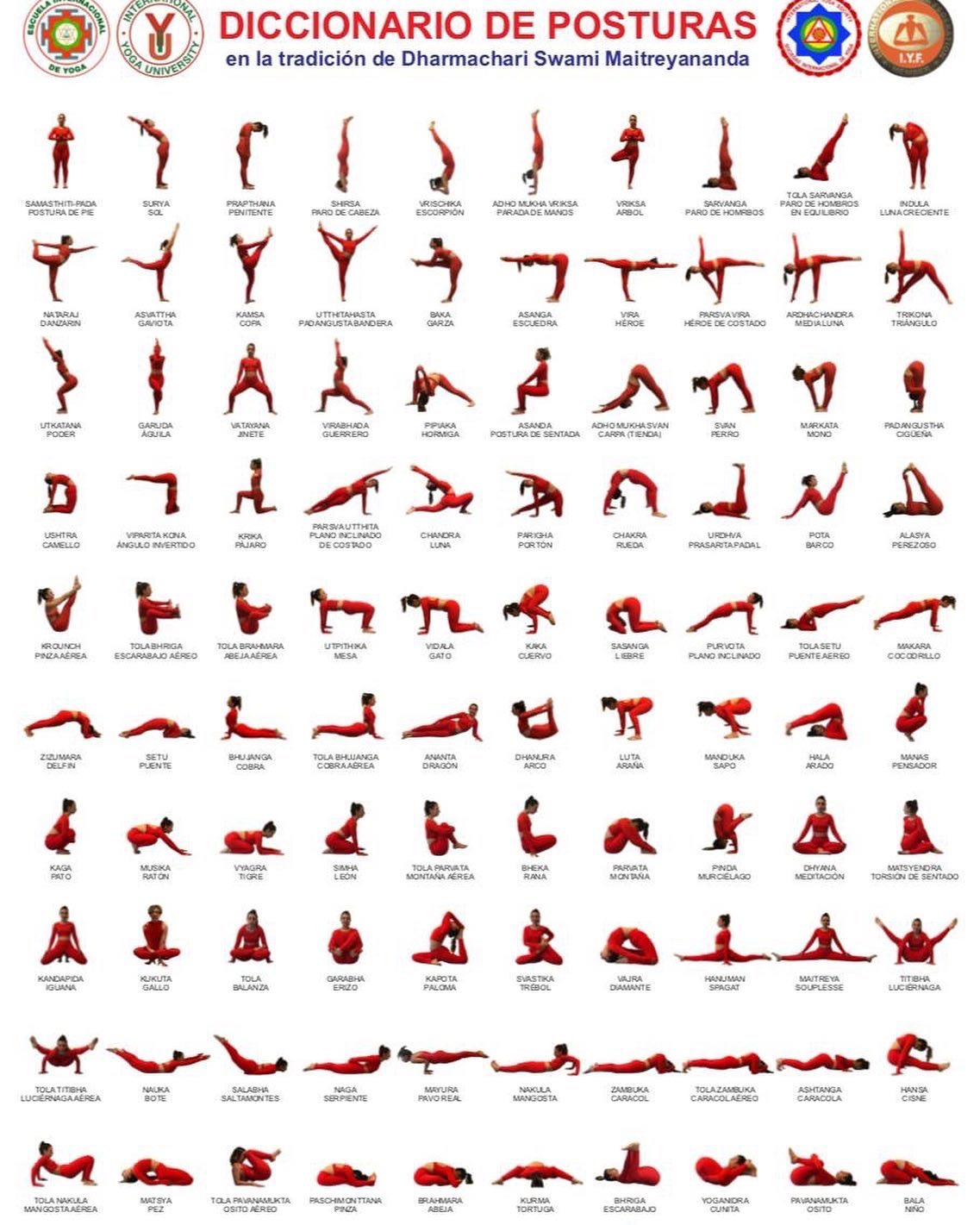 Diccionario de Posturas de Yoga
