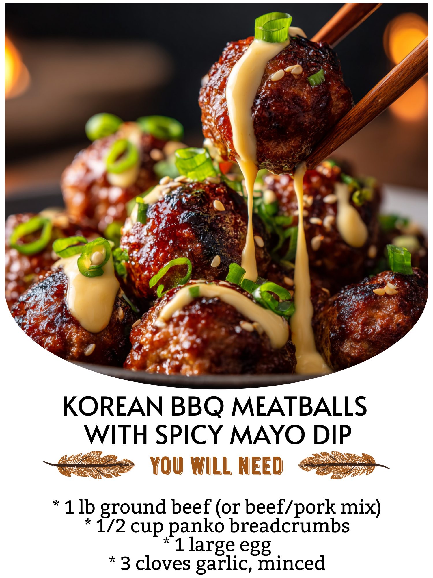 Simple - 🍡🔥 Korean BBQ Meatballs with Spicy Mayo Dip 🌶️ Juicy ...