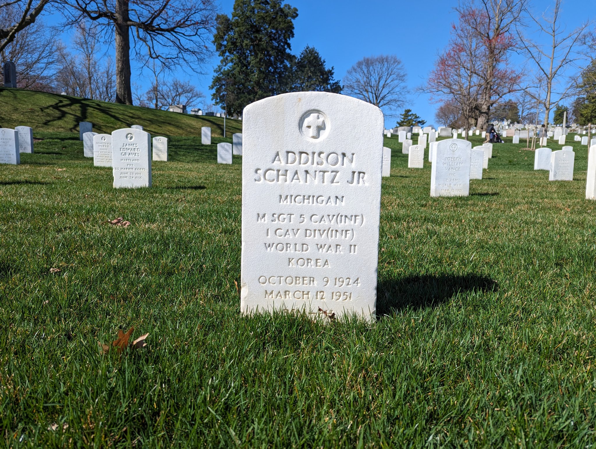 Arlington - On March 12, 1951, U.S. Army Master Sgt. Addison Schantz ...