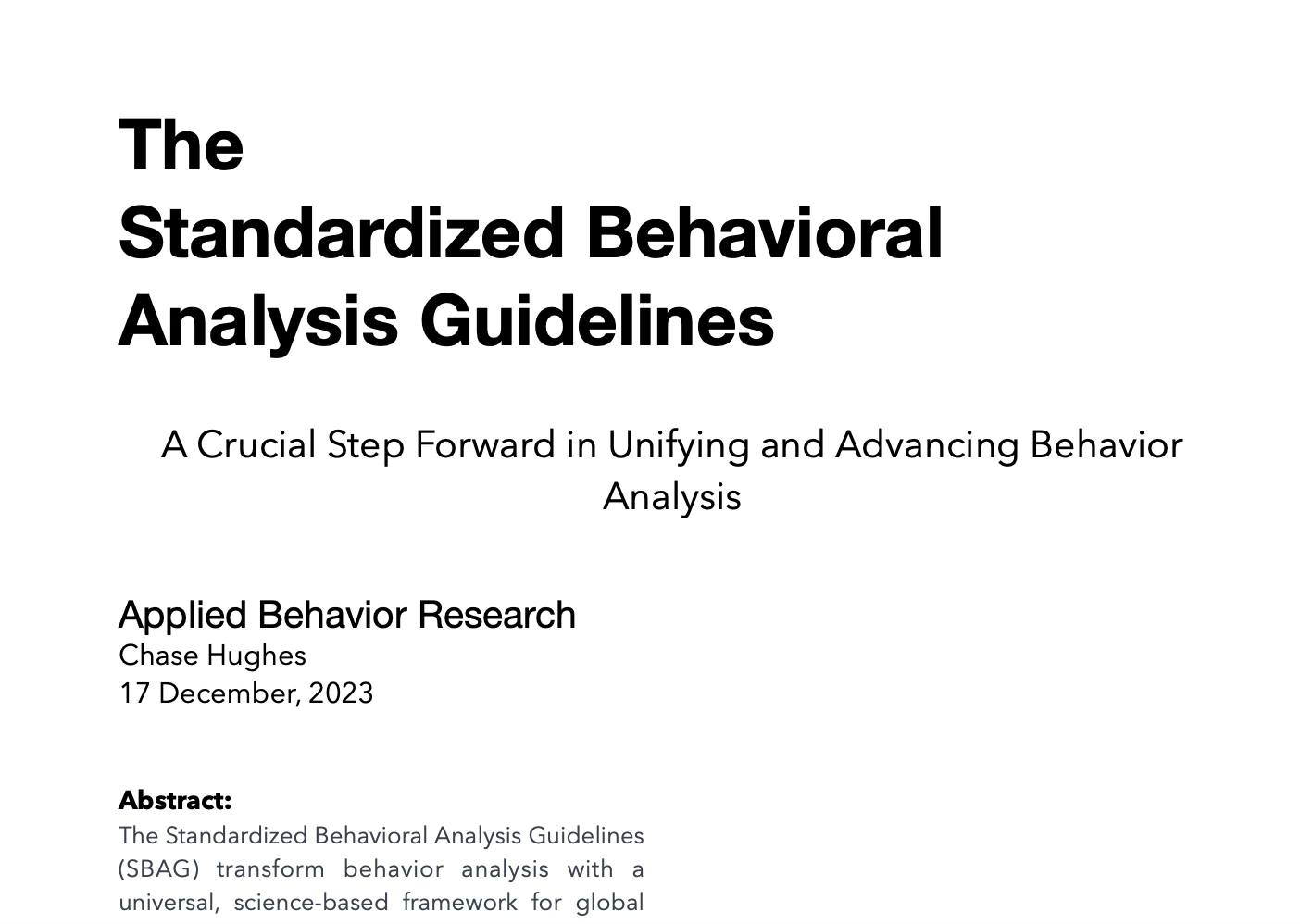 Chase - I present the way ahead - how all behavior experts in the world ...