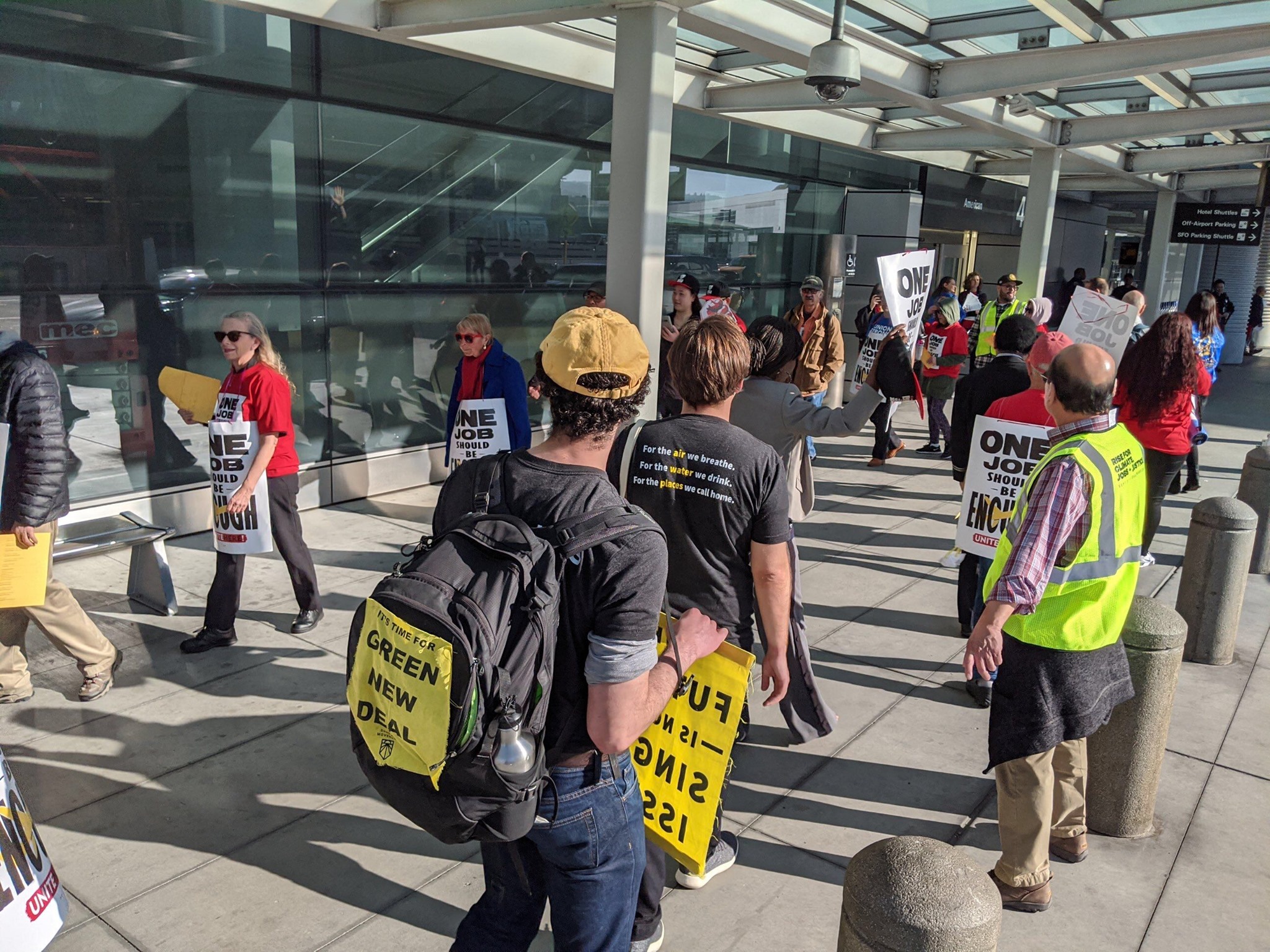 Members of several unions across the Bay Area joined the picket