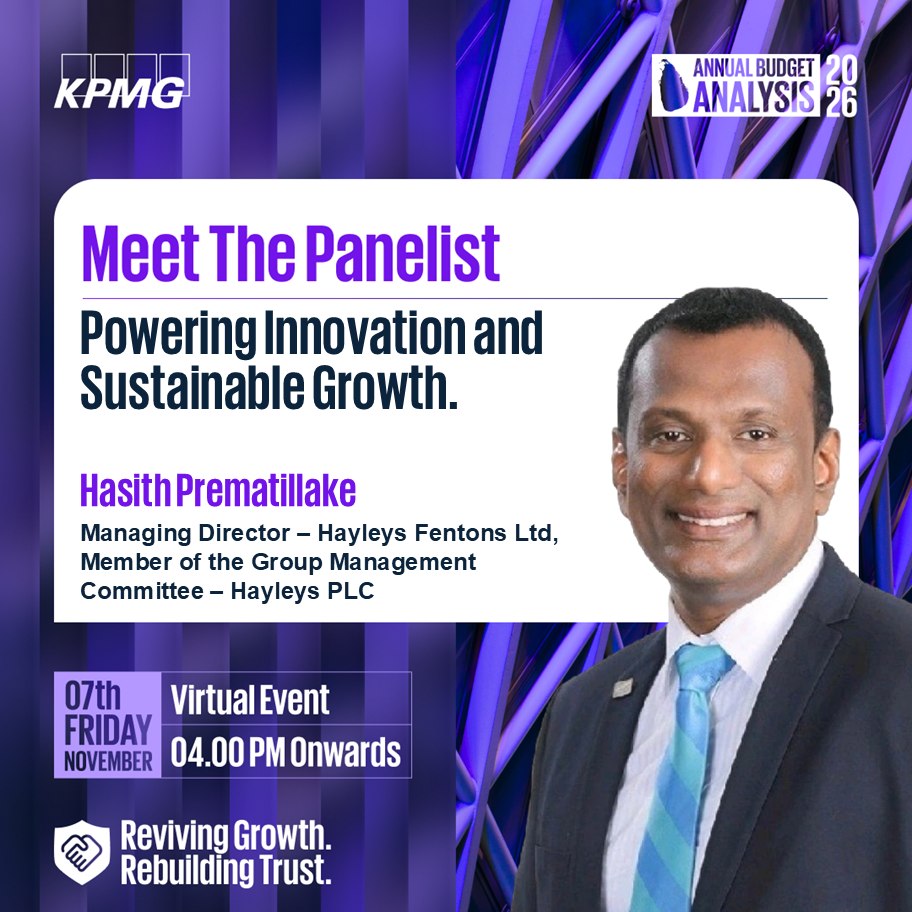 KPMG - We’re delighted to welcome Hasith Prematillake, Managing ...