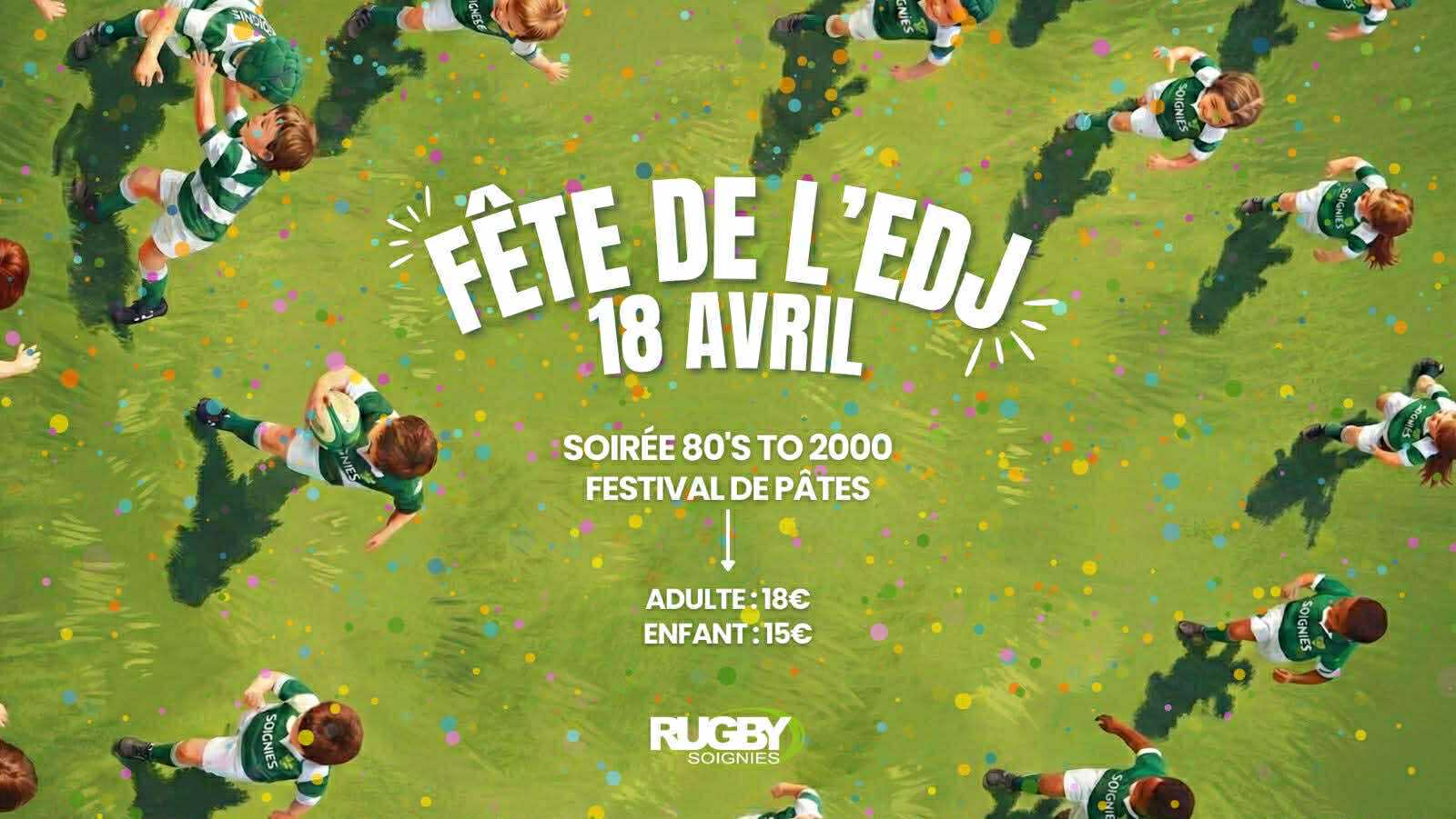 Fête de l'EDJ du RCS - Festival de pâtes & soirée 80's to 2000