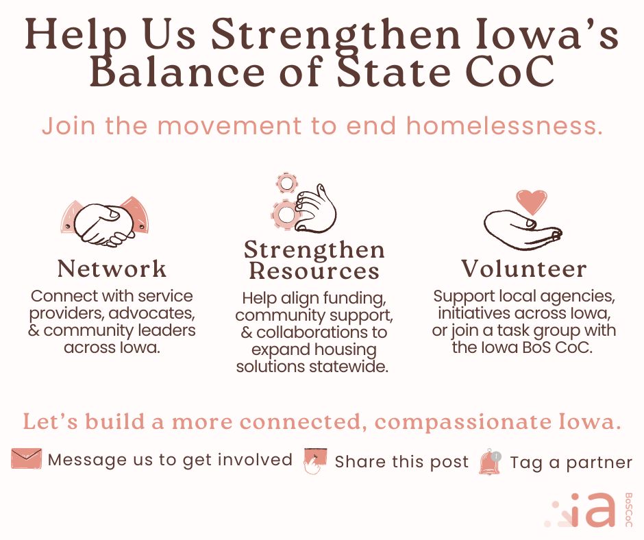 Want to help... - Iowa Balance of State Continuum of Care | Facebook