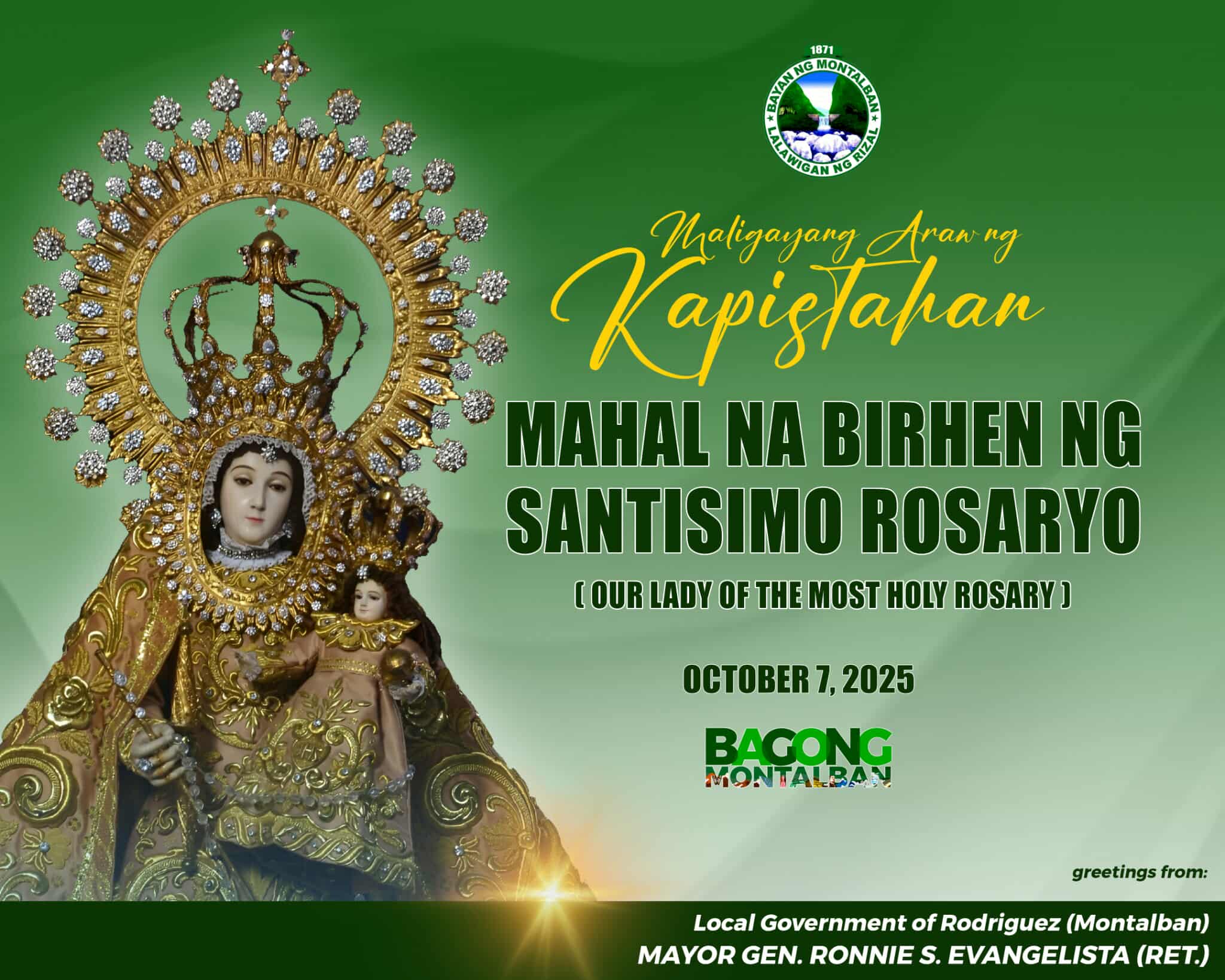 Bayan - HAPPY FIESTA, MAHAL NA BIRHEN NG SANTISIMO ROSARYO! Maligaya at