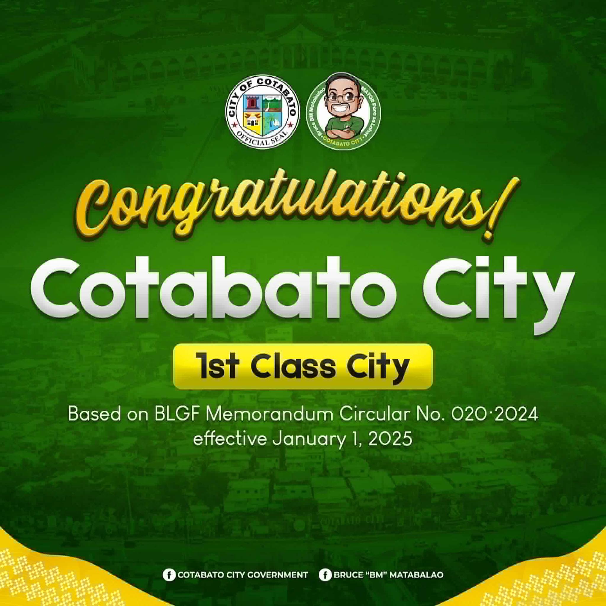 CONGRATULATIONS COTABATO CITY... - Cotabato City Government | Facebook